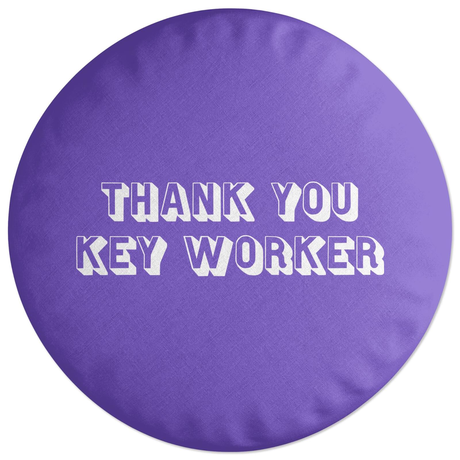 Thank You Key Worker Round Cushion