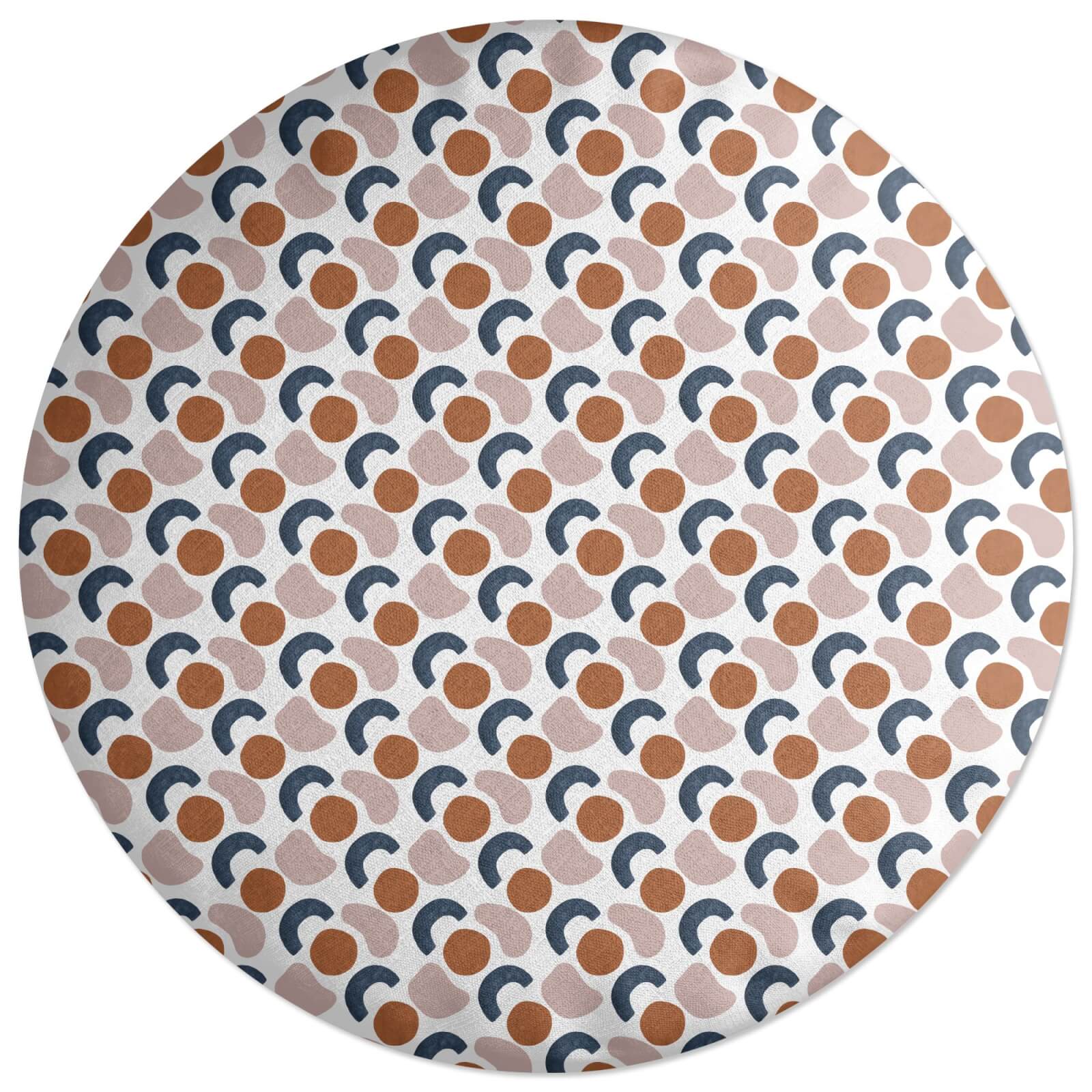 Circular Blobs Round Cushion