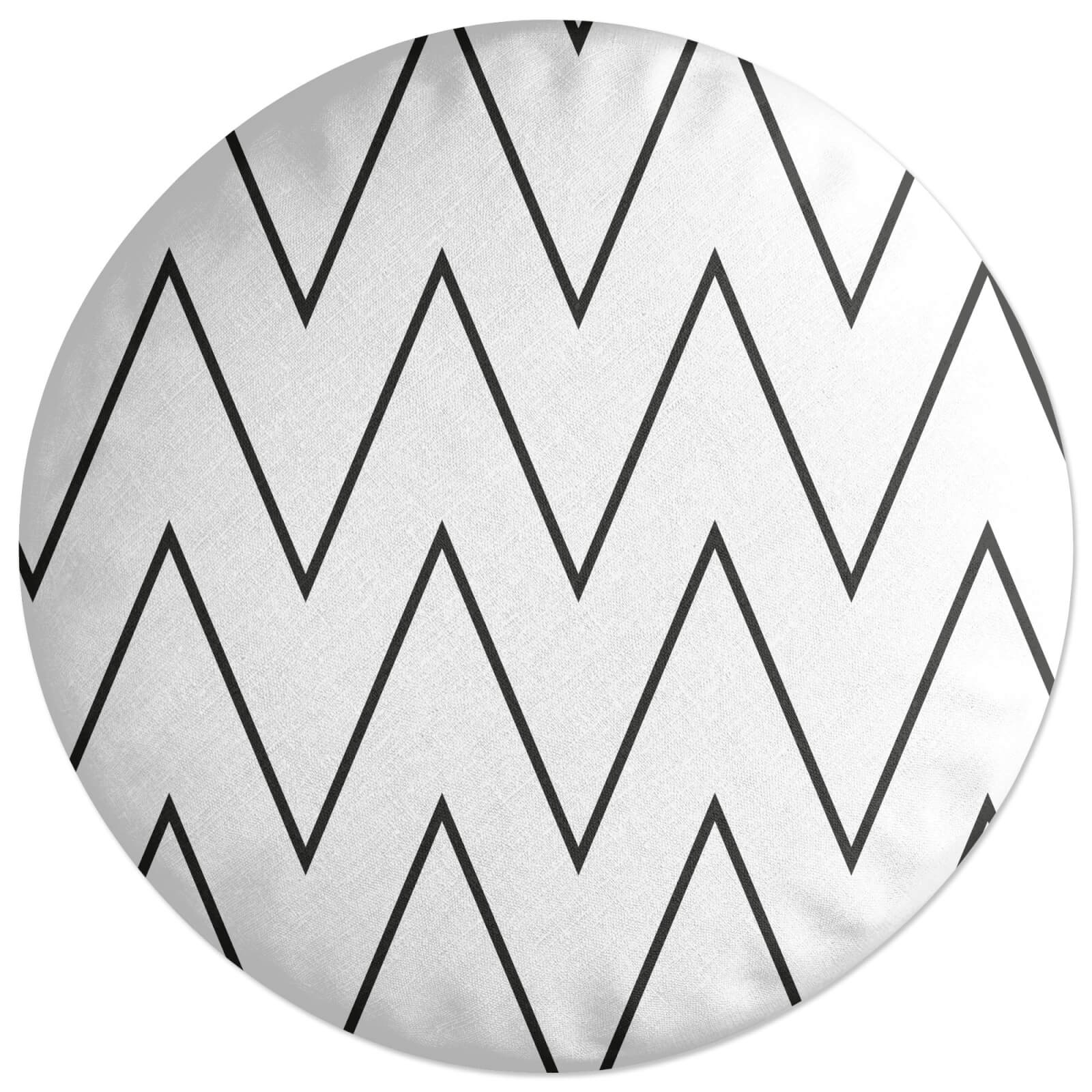Light Zig Zag Round Cushion