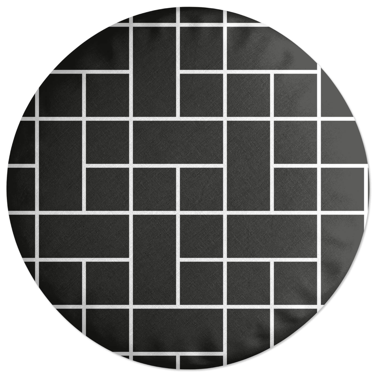 Tesselated Blocks Round Cushion