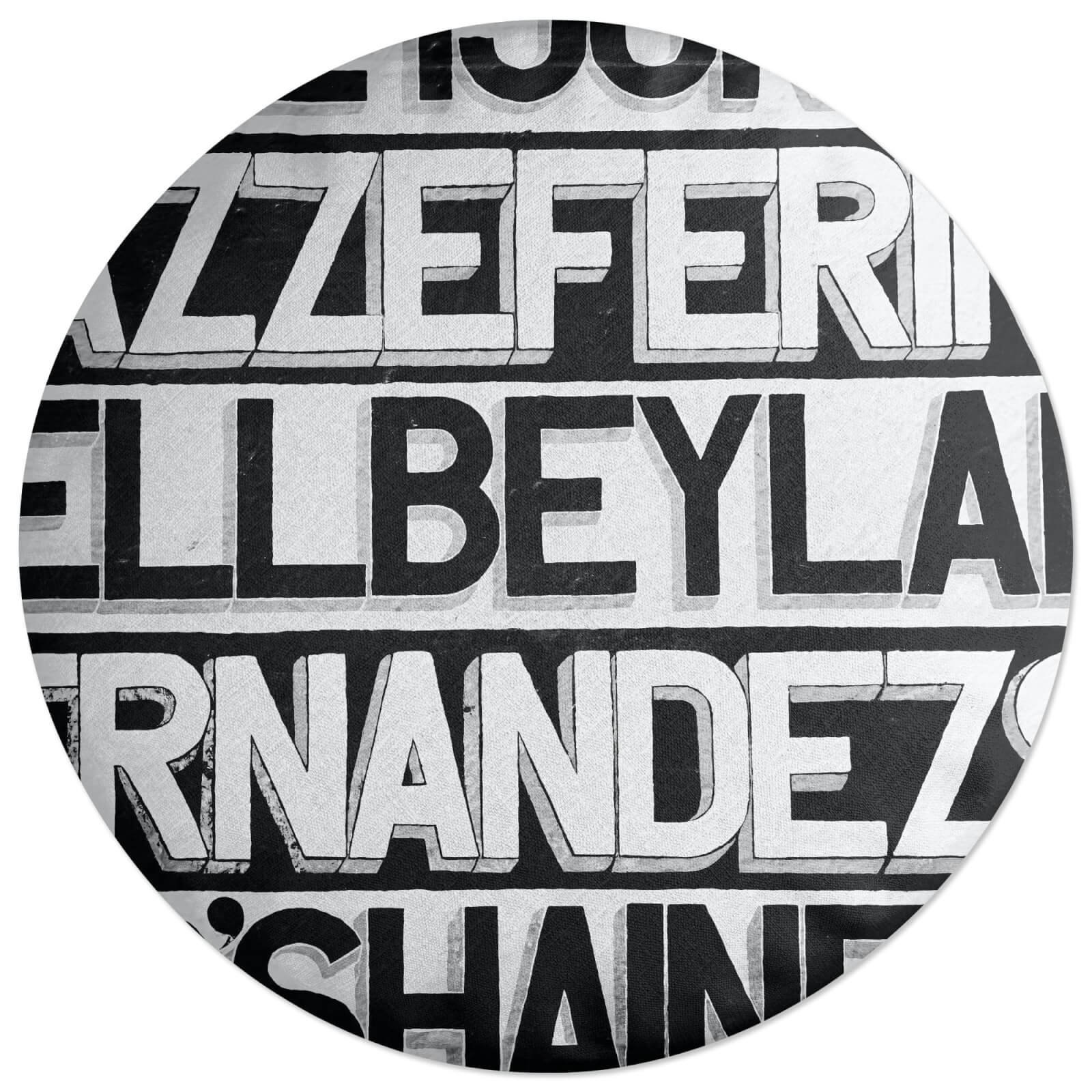 Typographic Round Cushion