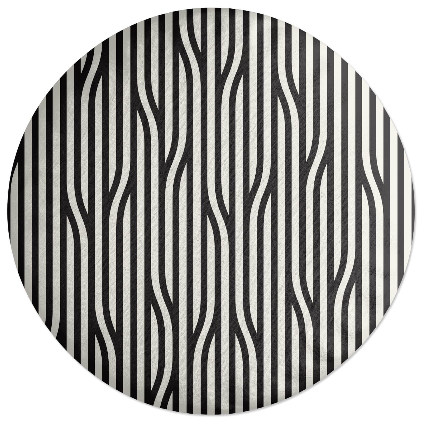 Parallel Lines Round Cushion