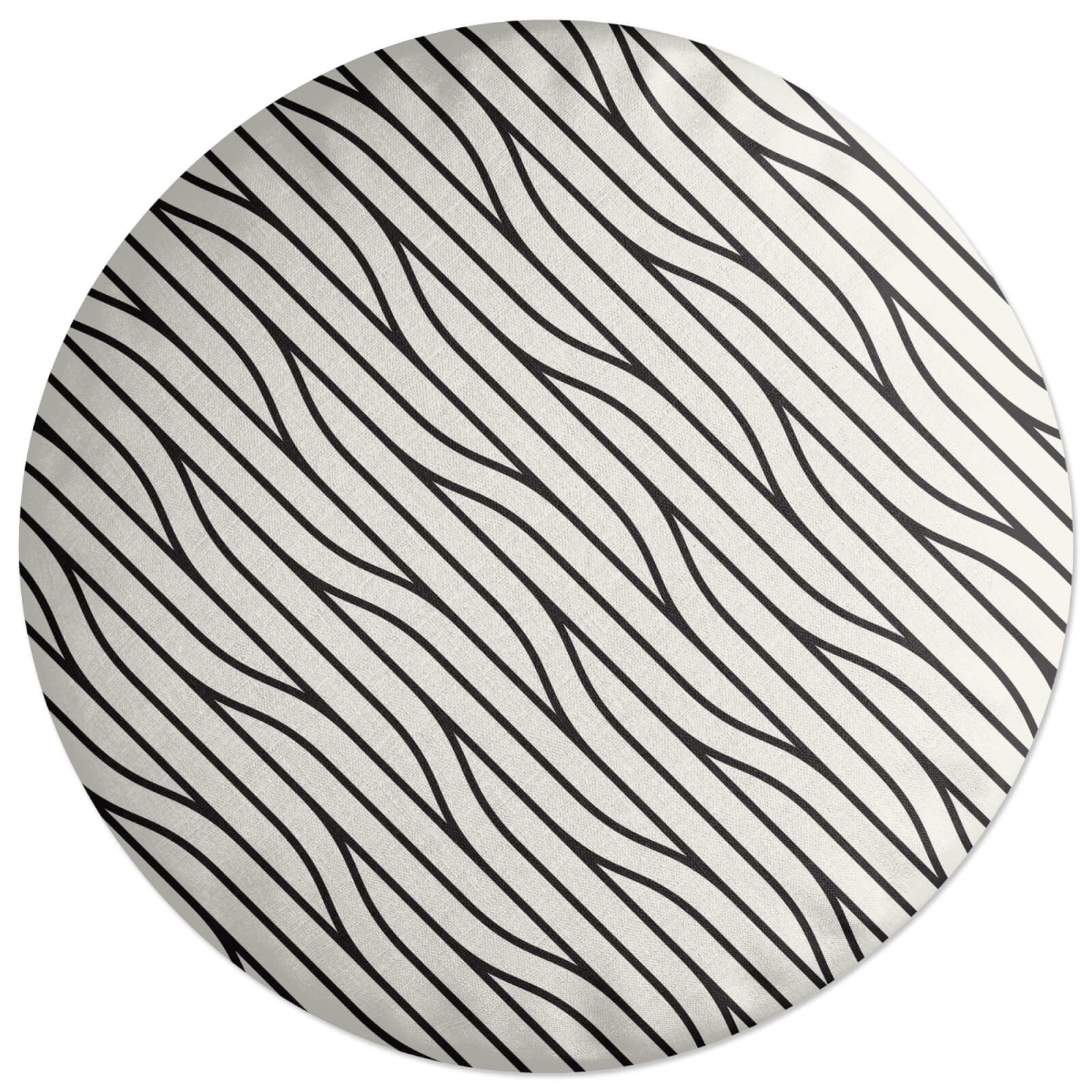 Light Diagonal Parallels Round Cushion