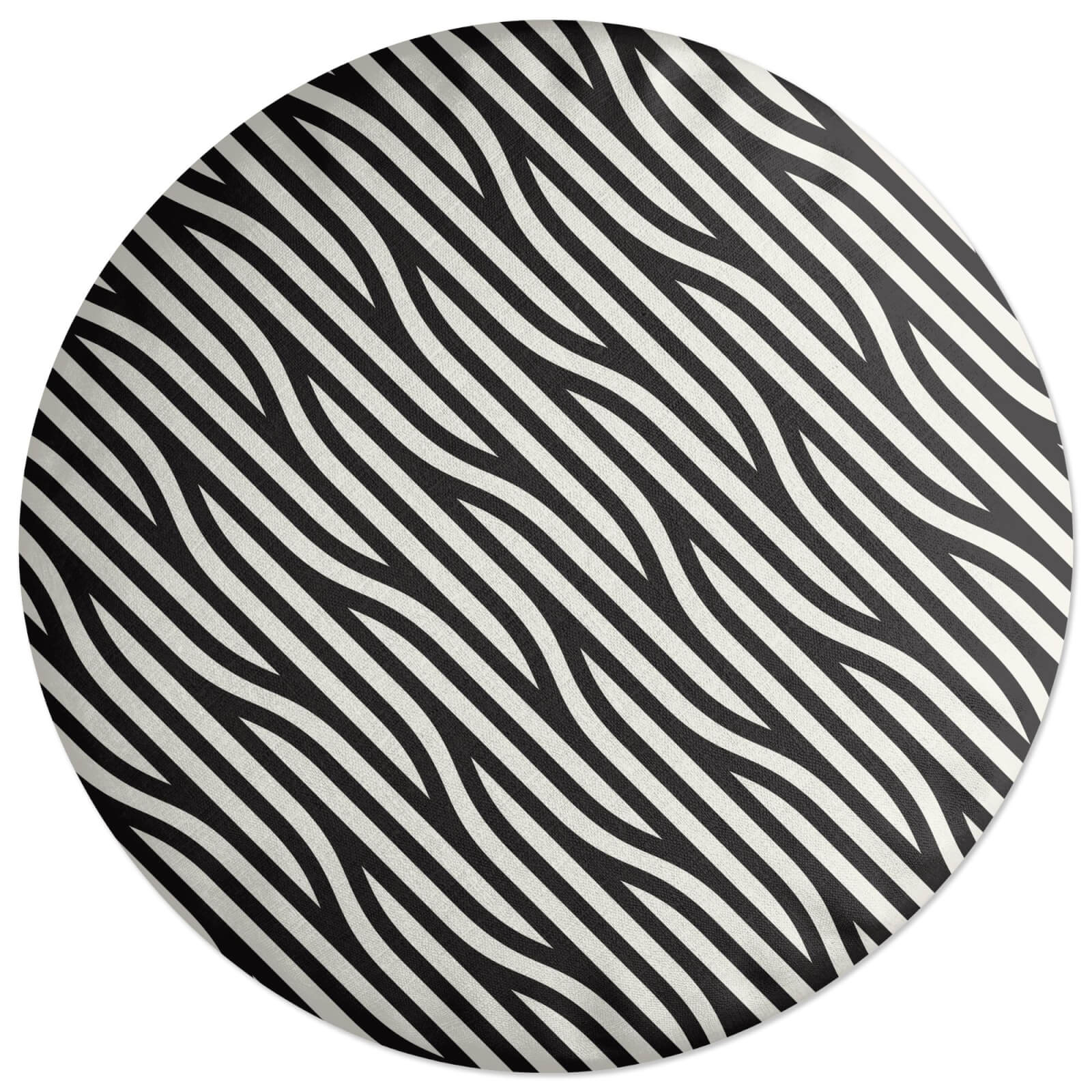 Bold Diagonal Lines Round Cushion