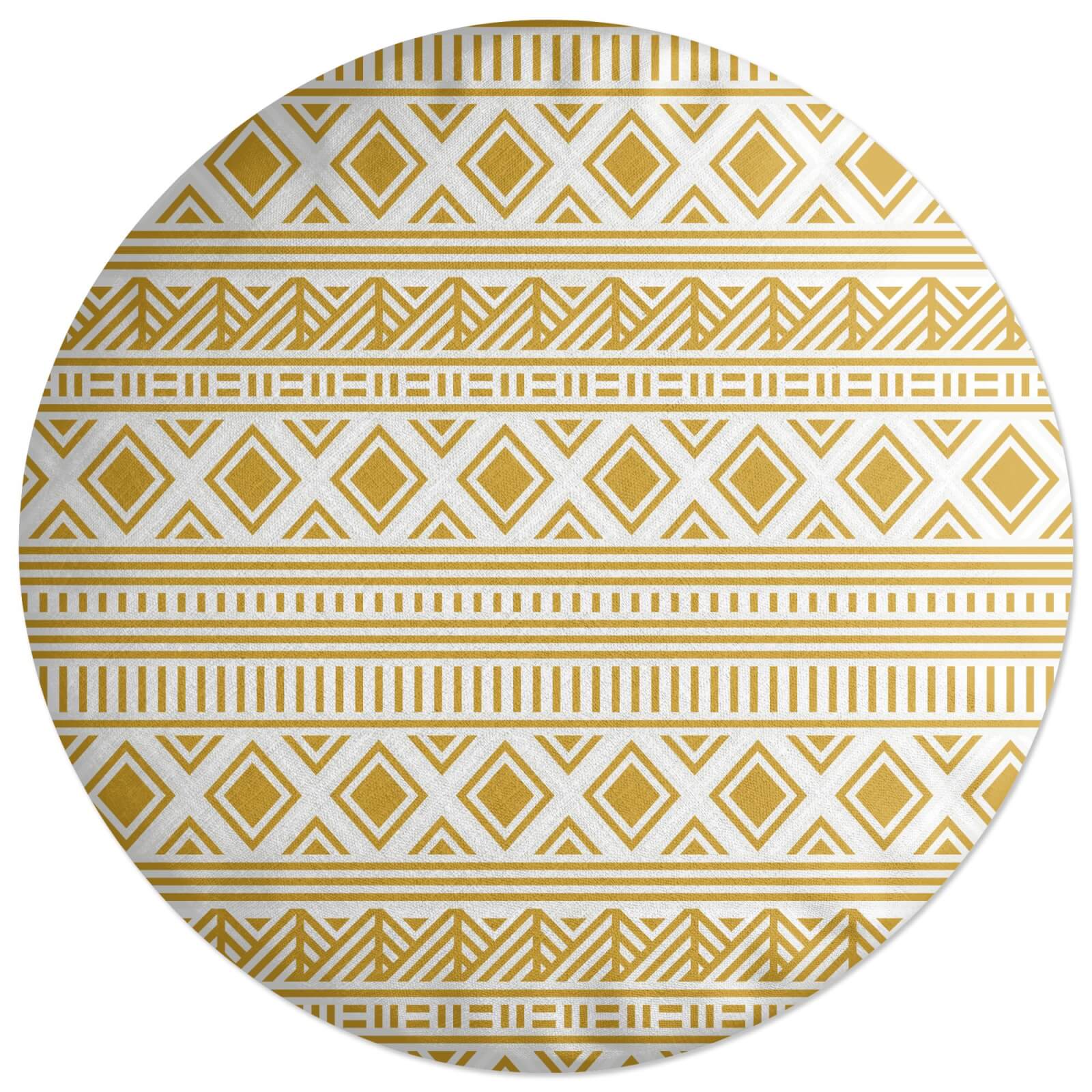 Aztec Lines Round Cushion