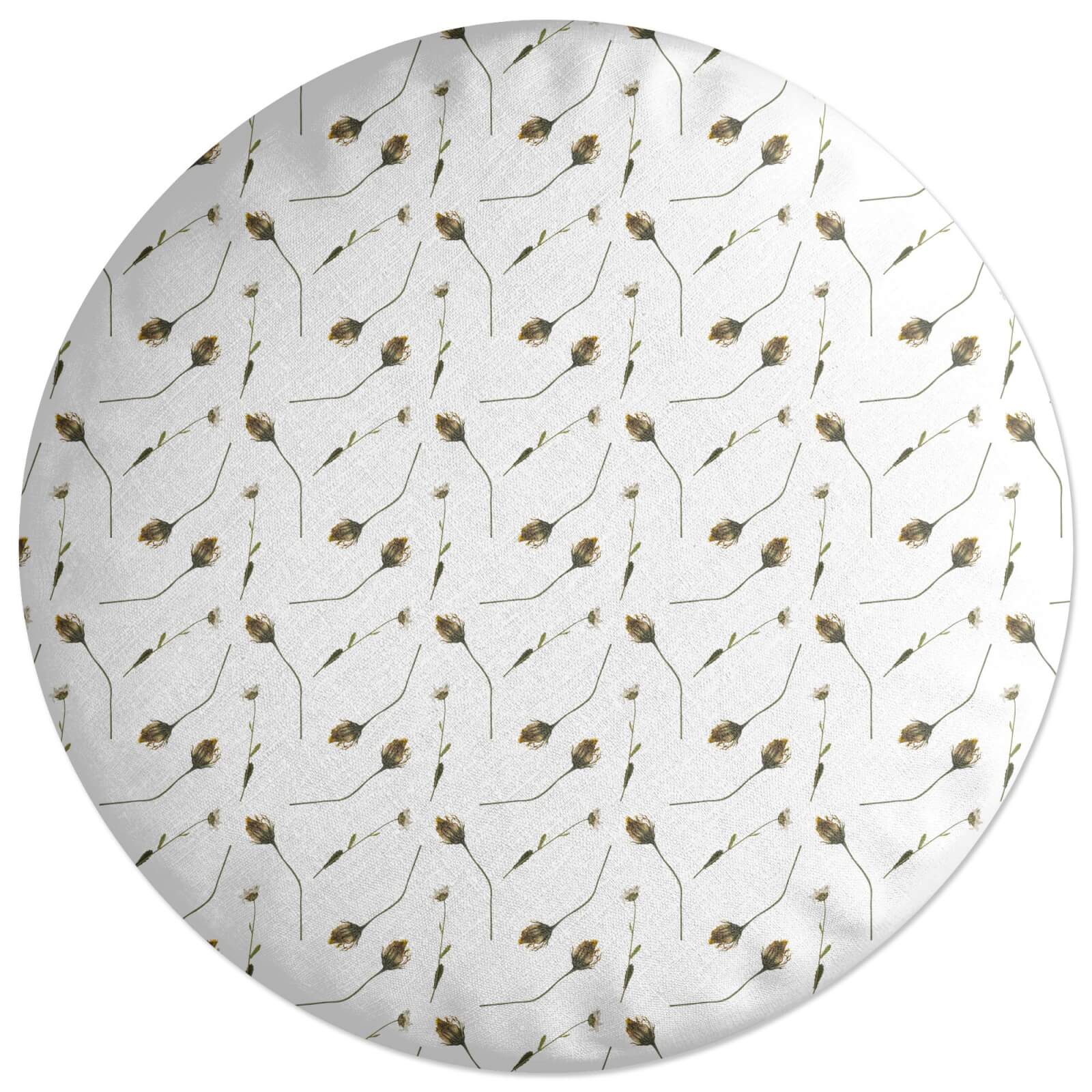 Press My Flowers Round Cushion