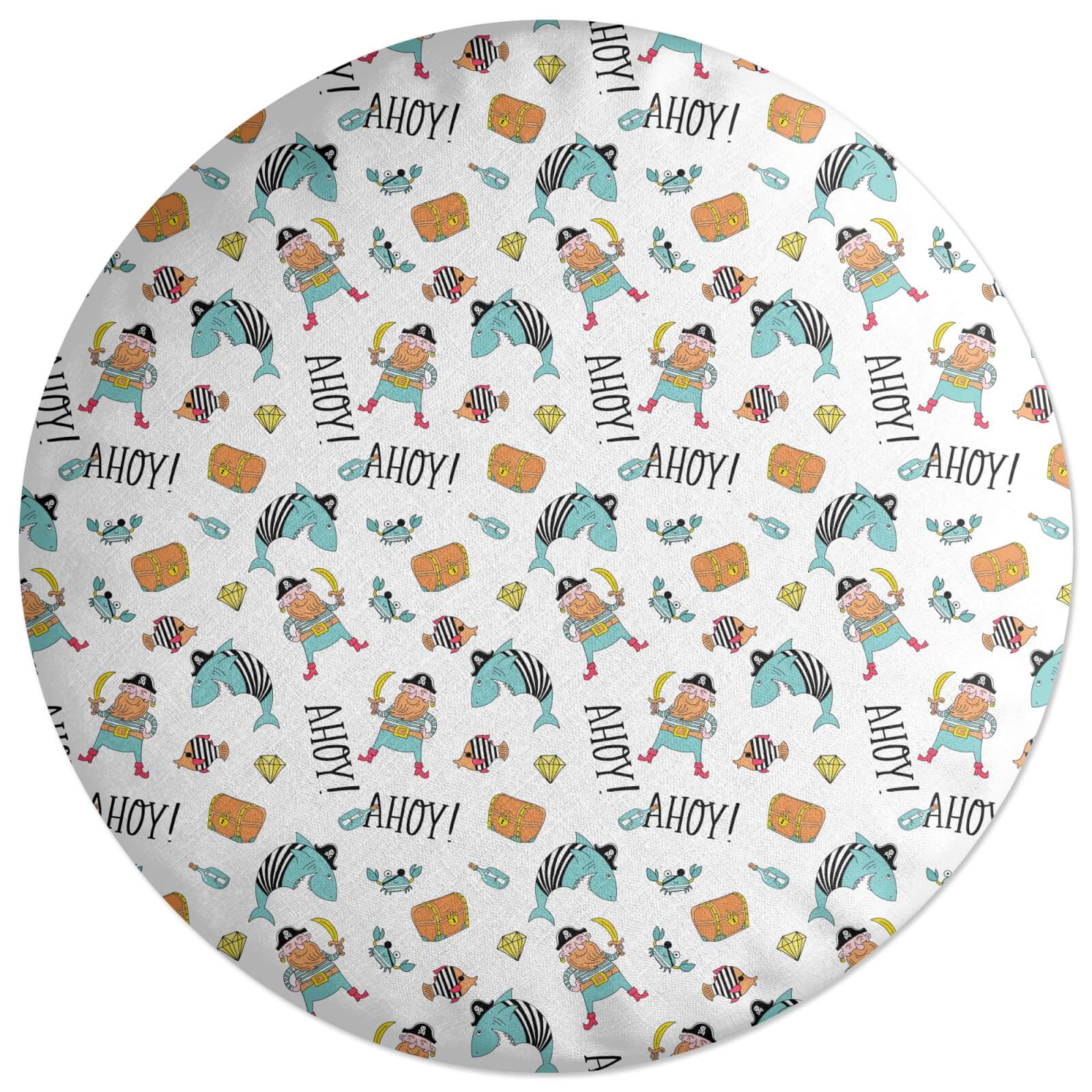 Ahoy There Mateys Round Cushion