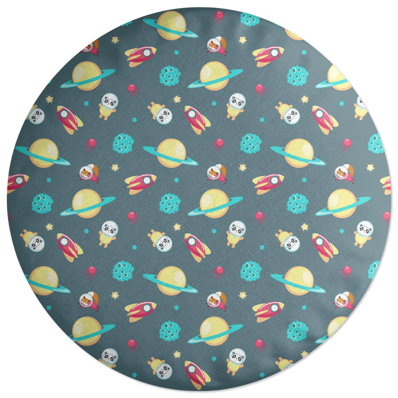 A Space Adventure Round Cushion