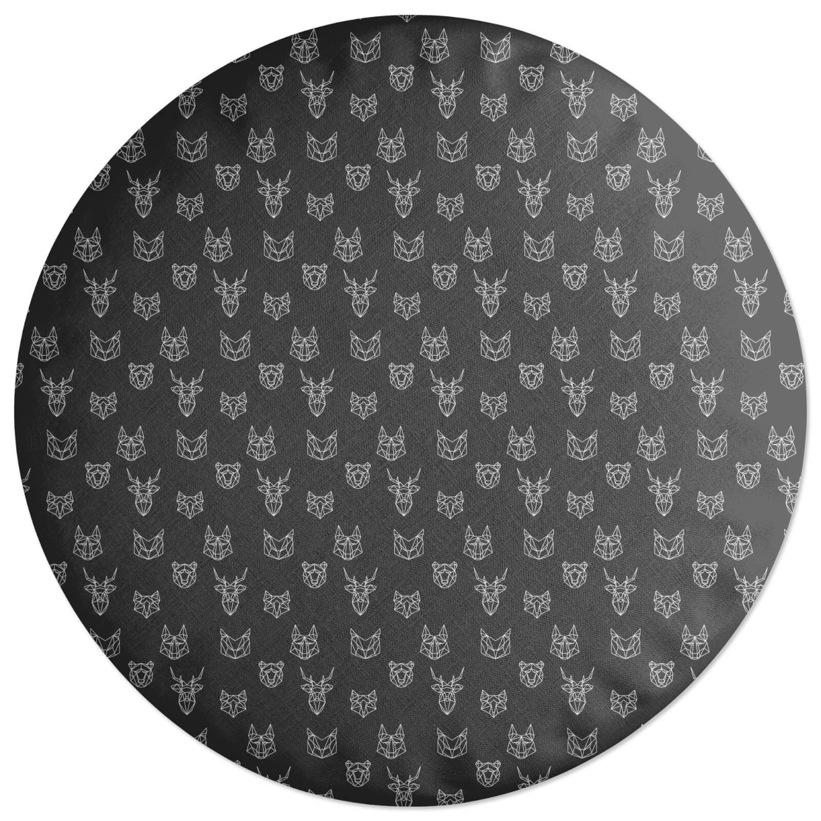 Animals Of The Night Forest Round Cushion