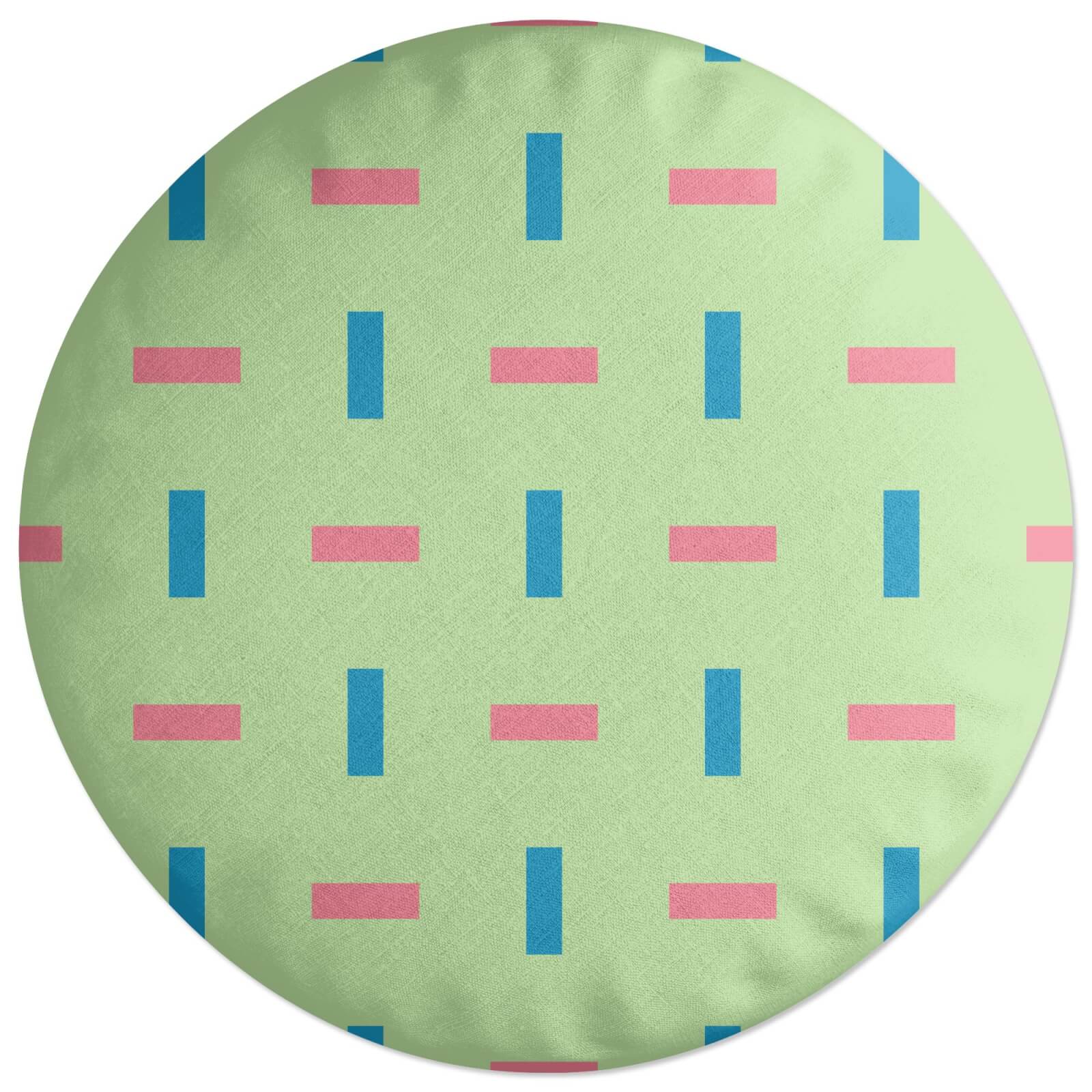 Spaced Bricks Round Cushion