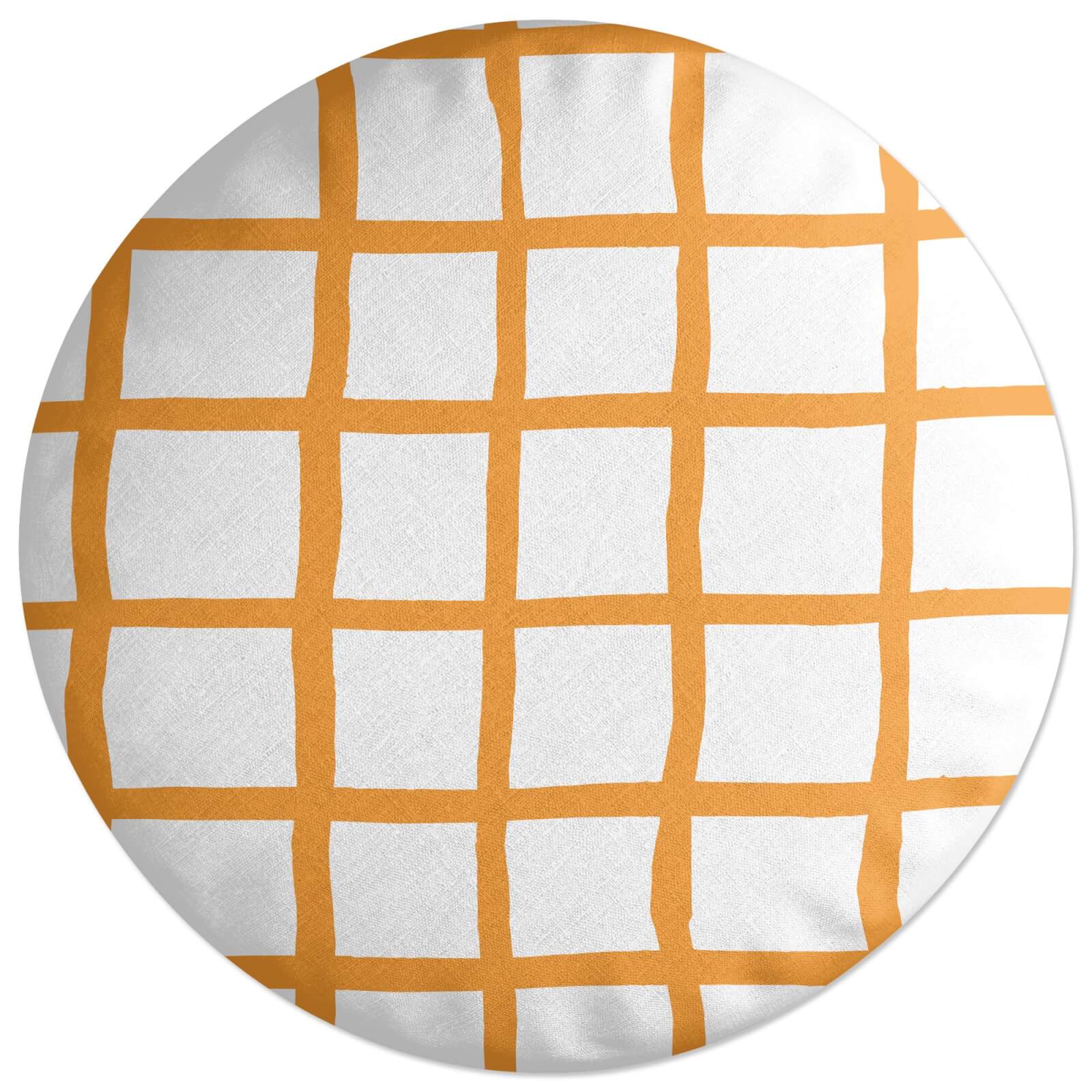 Large Cross Check Round Cushion