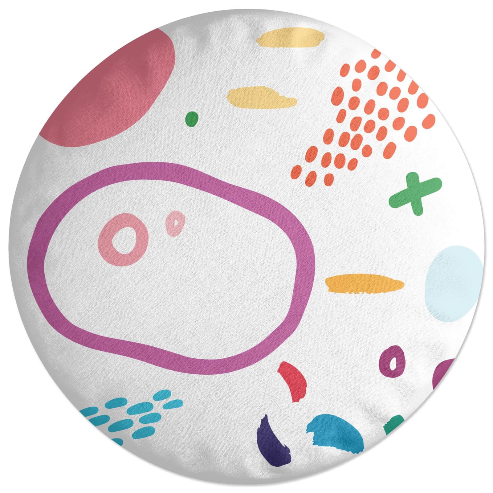 Mixed Art Round Cushion