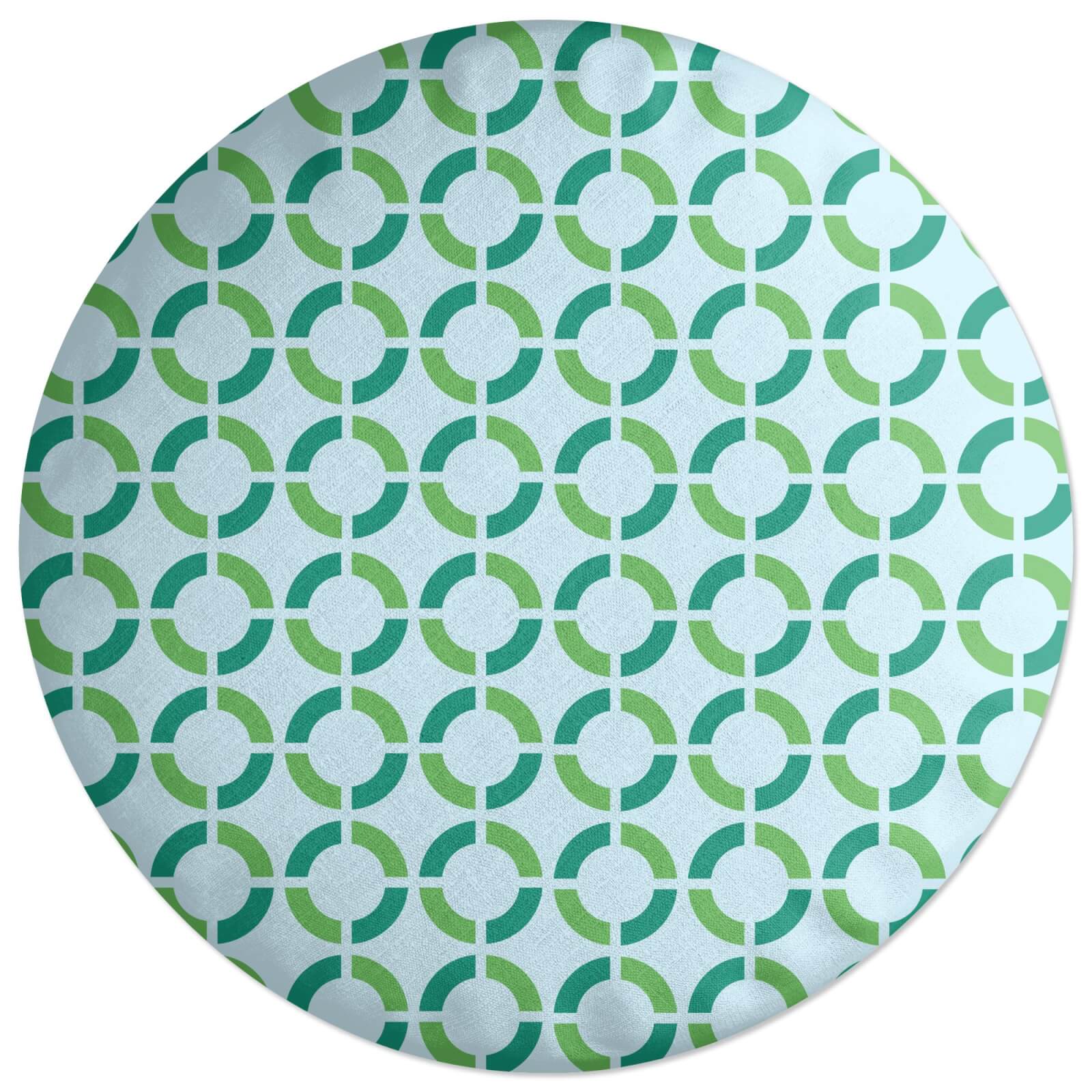Two Tone Circles Round Cushion