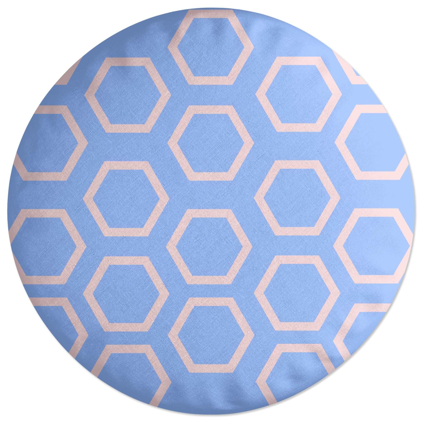 Hexagons Round Cushion