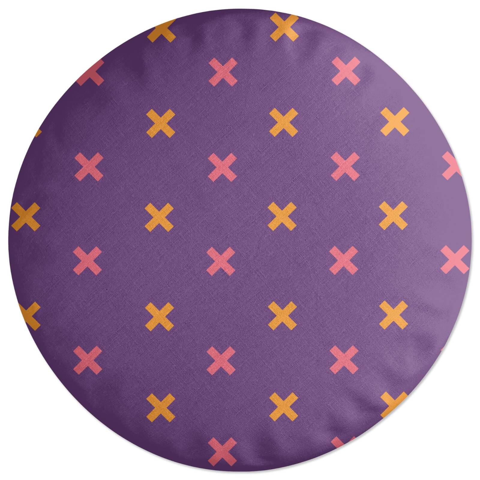 X Marks The Spot Round Cushion