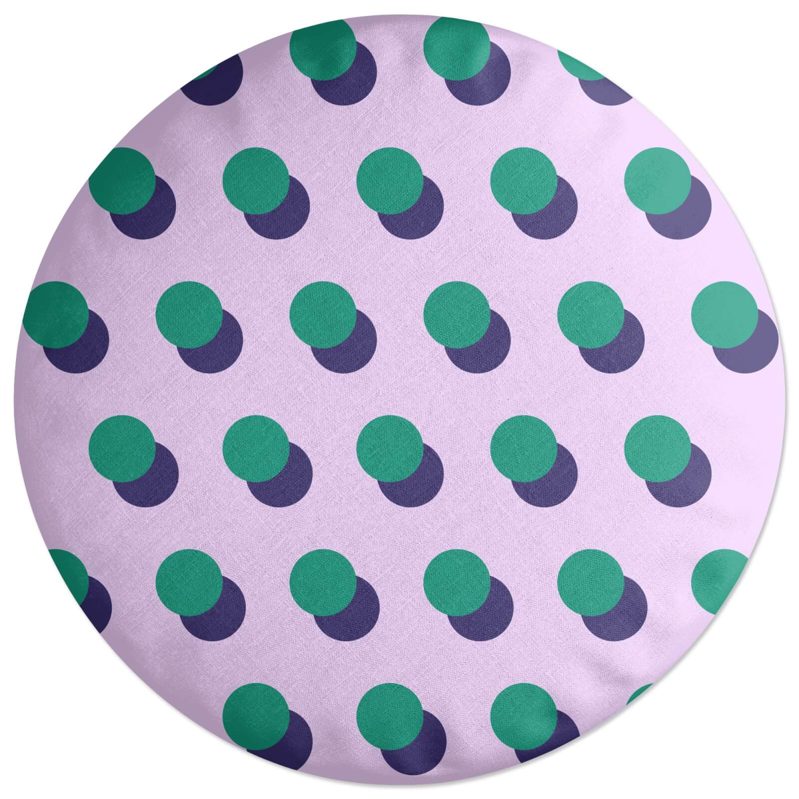 Shadowed Circles Round Cushion