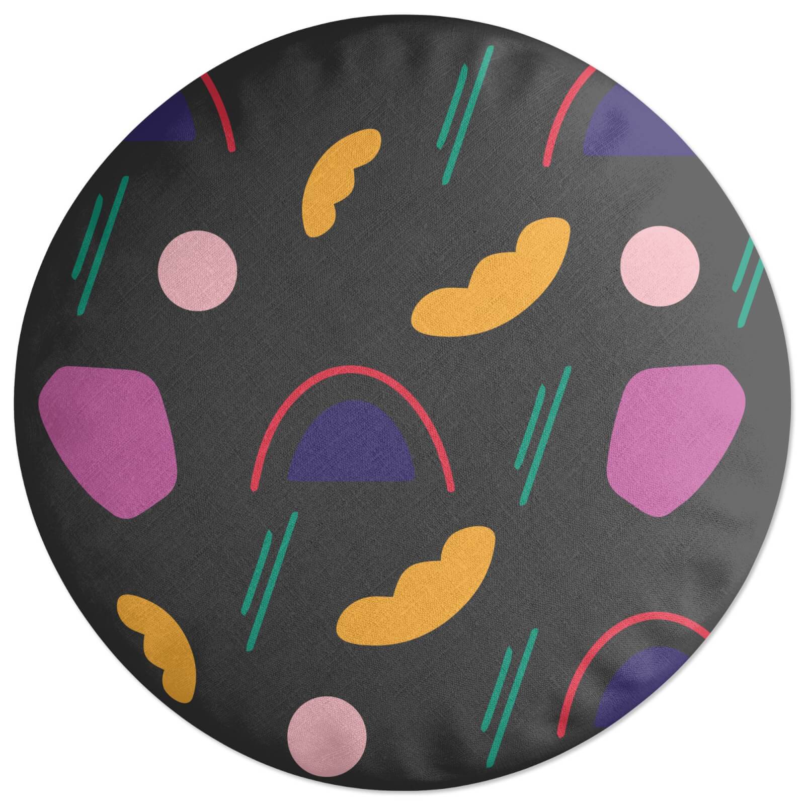 Mixed Shape Art Round Cushion