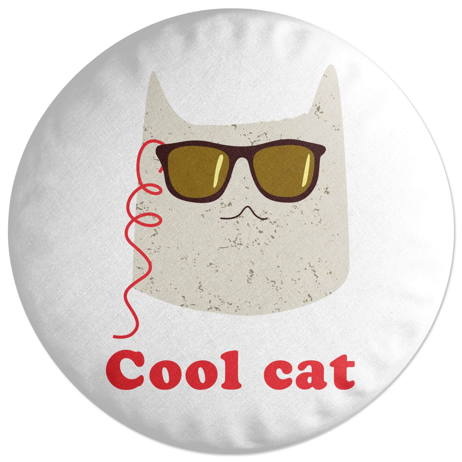 Cool Cat Round Cushion