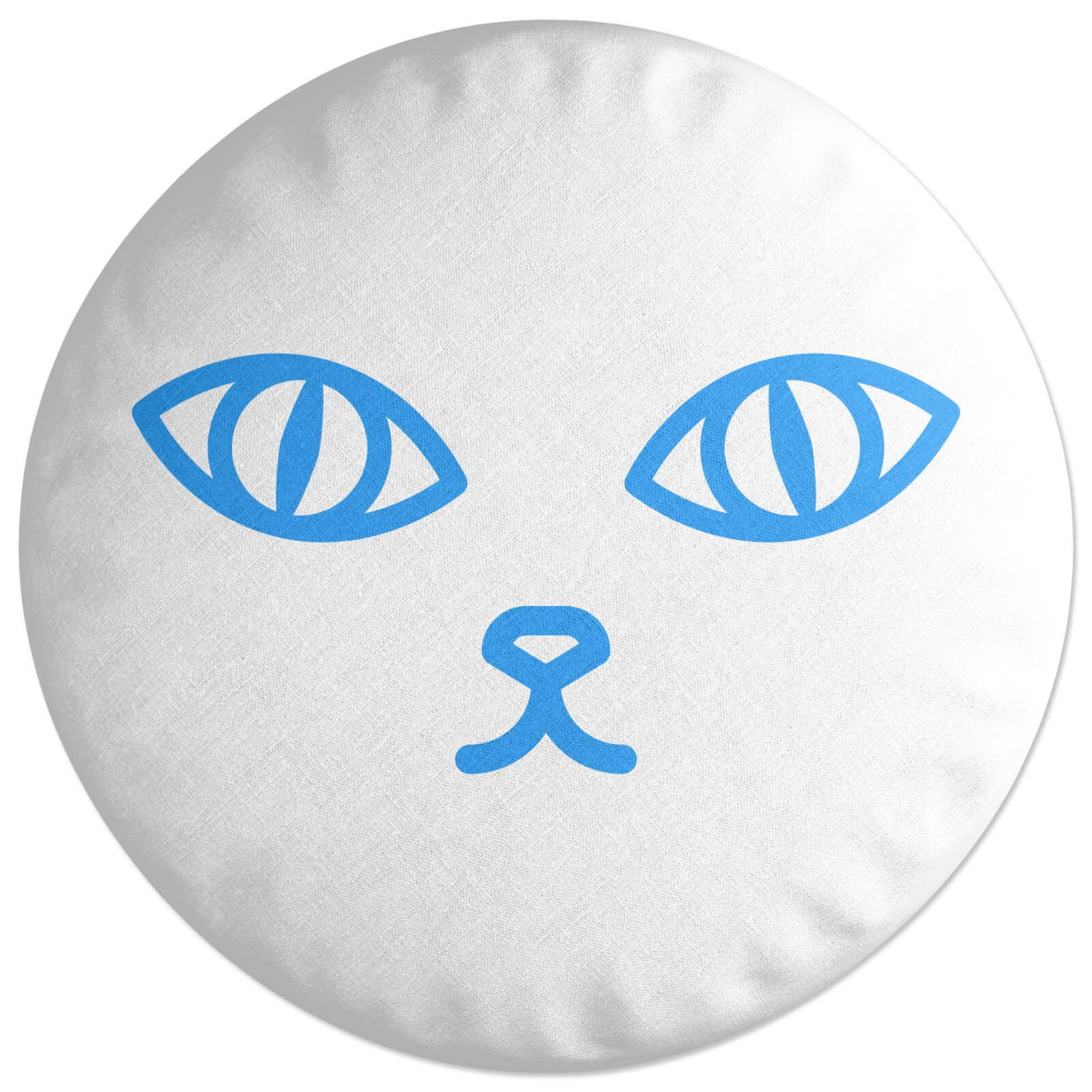 Cat Eyes And Nose Round Cushion