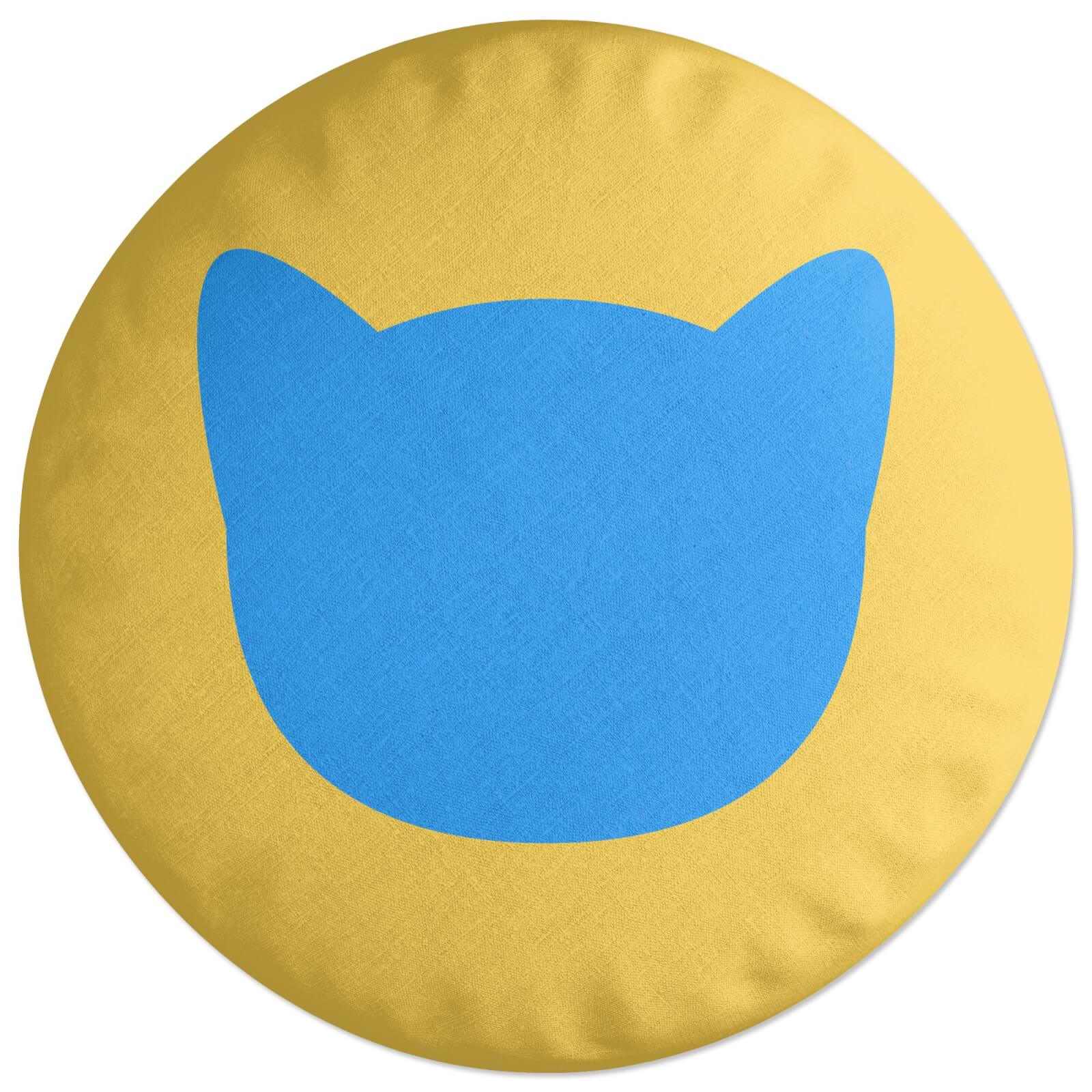 Decorsome Cat Outline Round Cushion