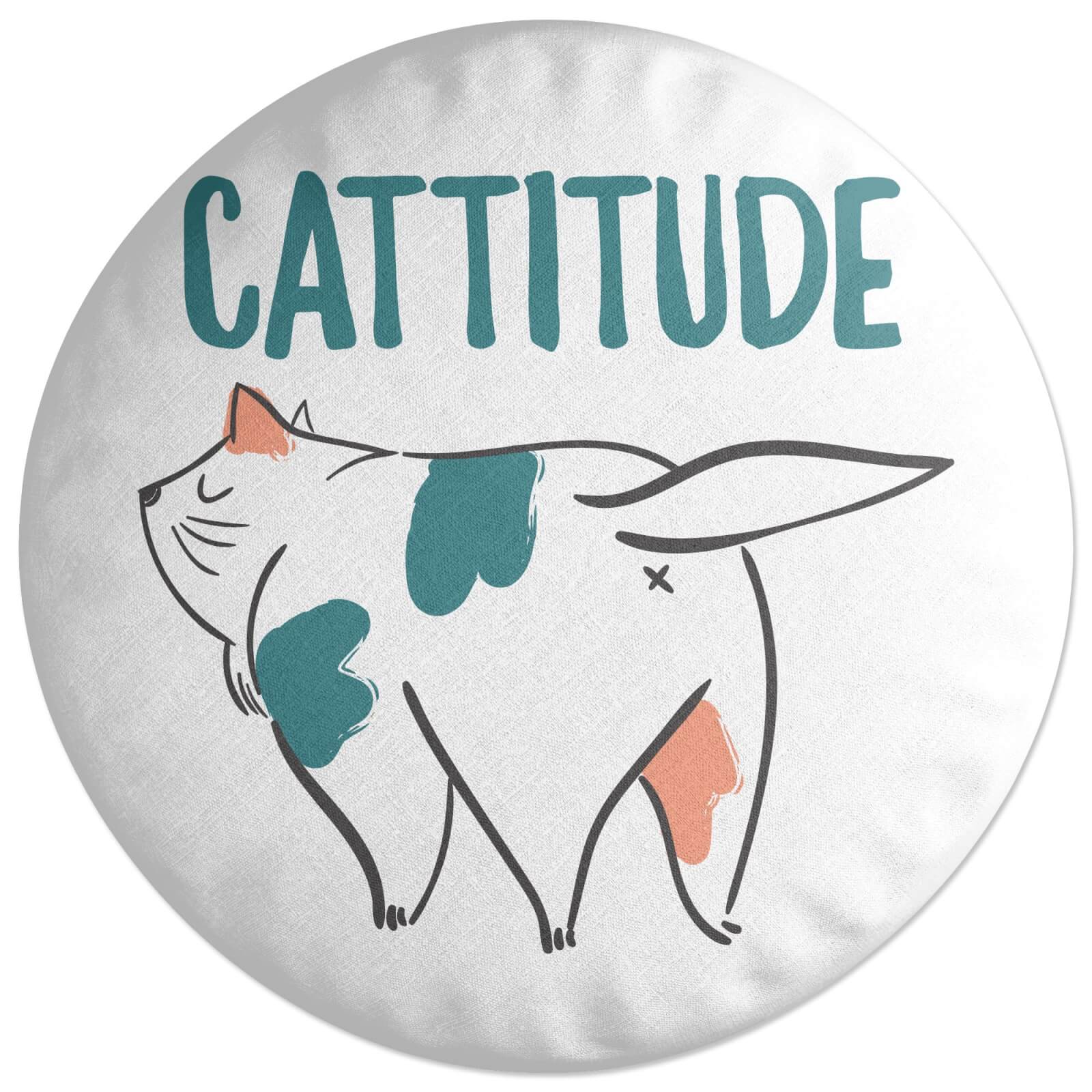 Decorsome Cattitude Round Cushion