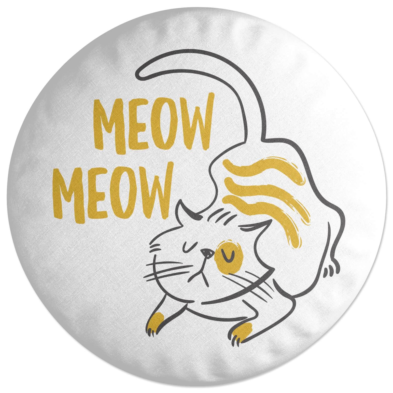 Meow Meow Cat Round Cushion