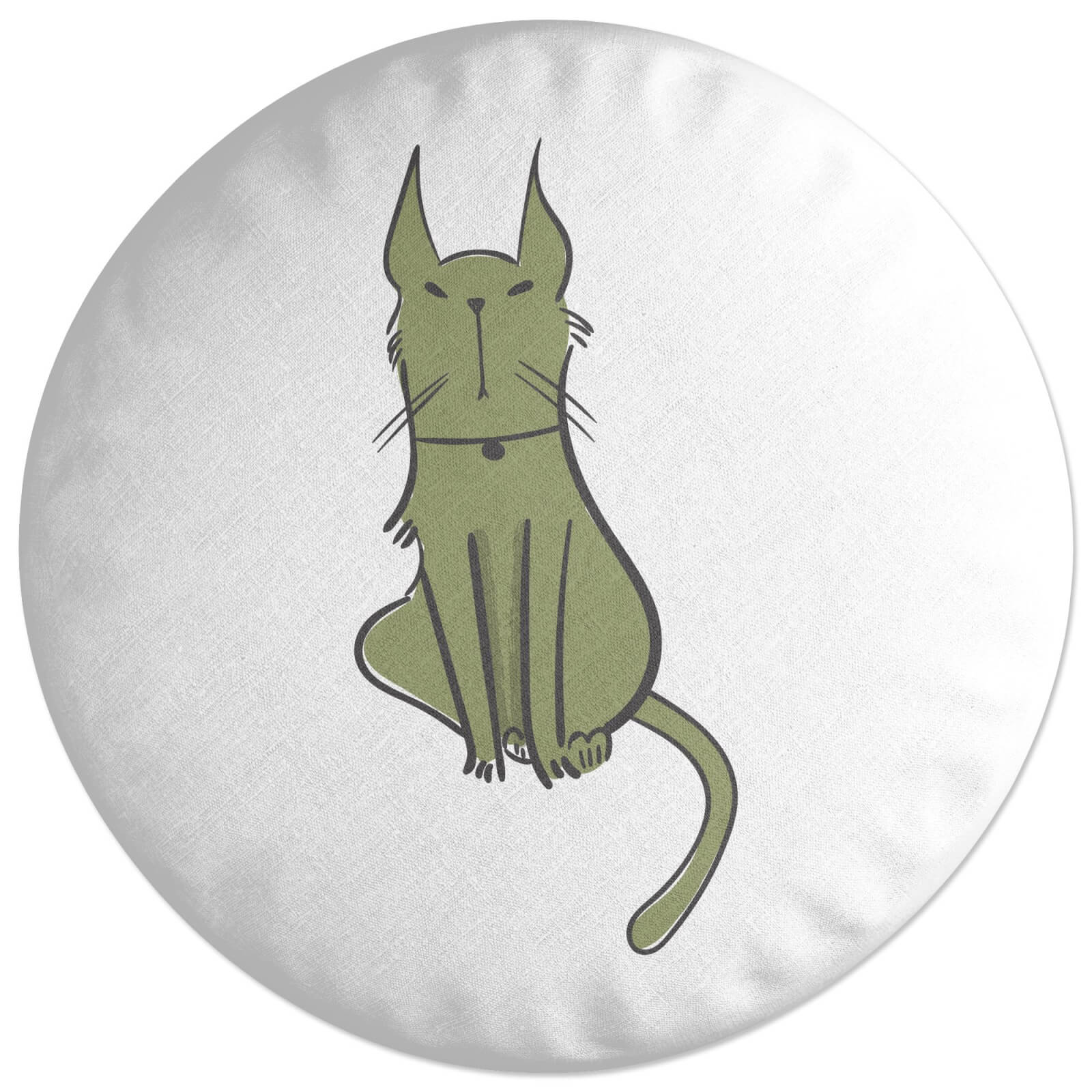 Posh Kitty Round Cushion