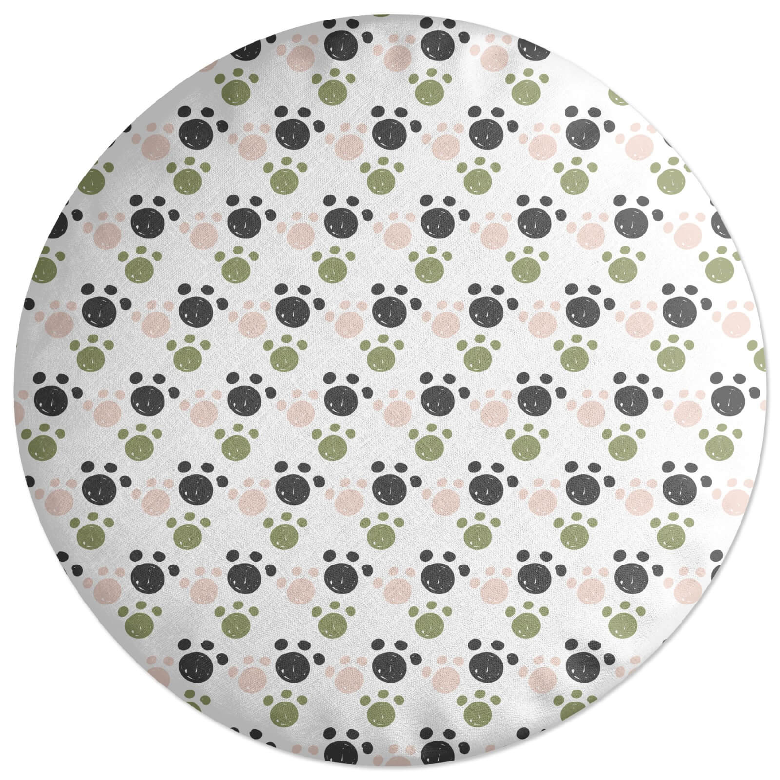 Decorsome Paw Pattern Round Cushion