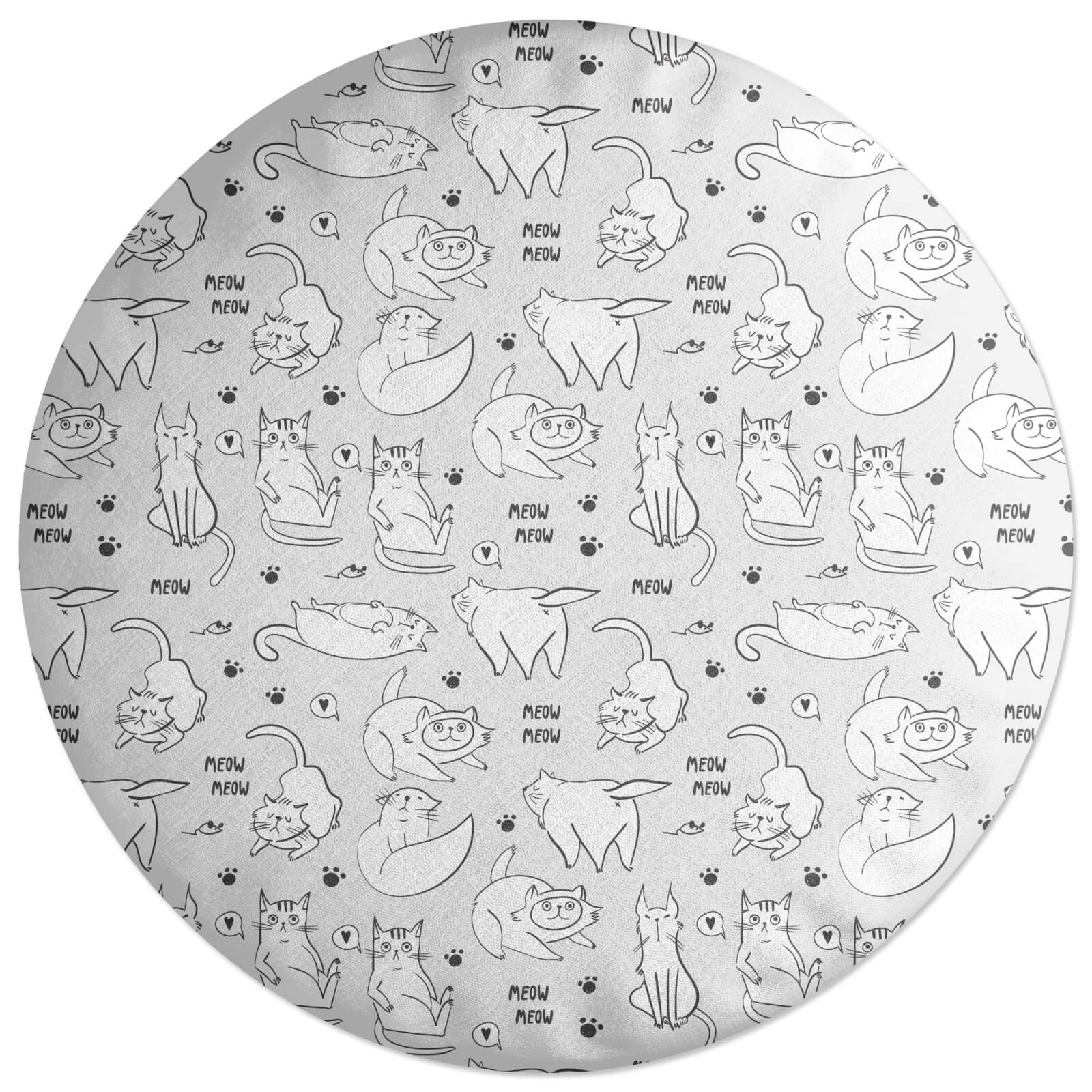 Kitty Cat Round Cushion