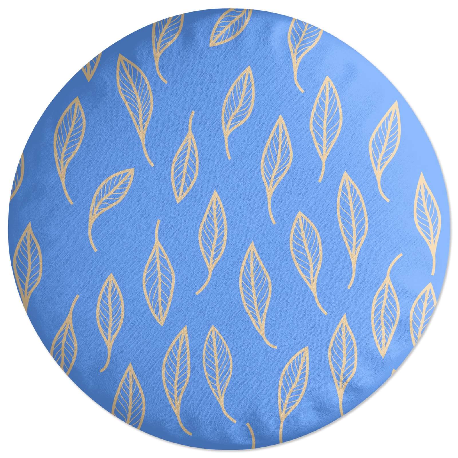 Scattered Leaves Round Cushion