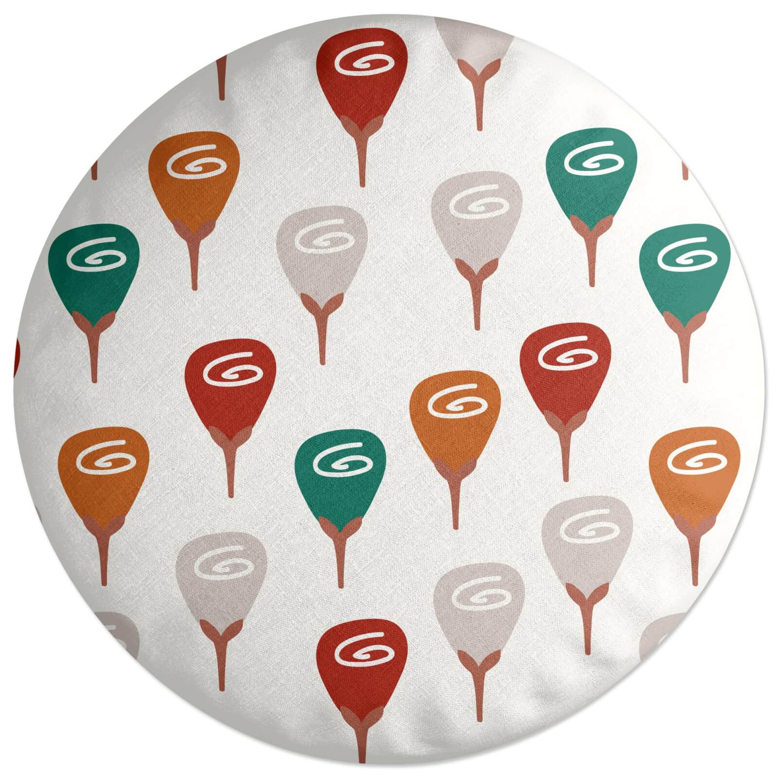 Retro Roses Round Cushion