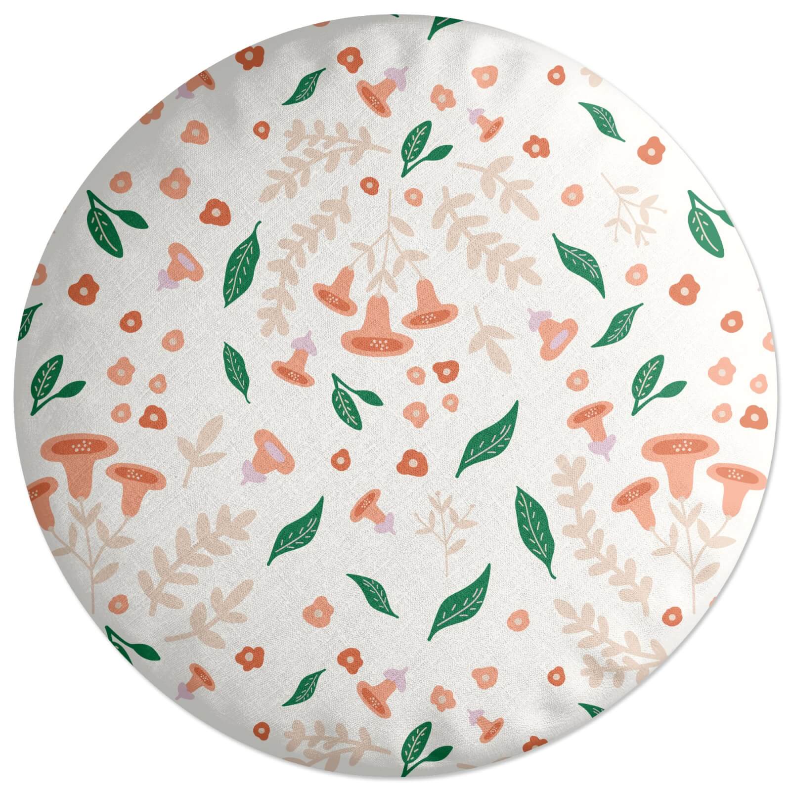 Bells And Leaves Round Cushion