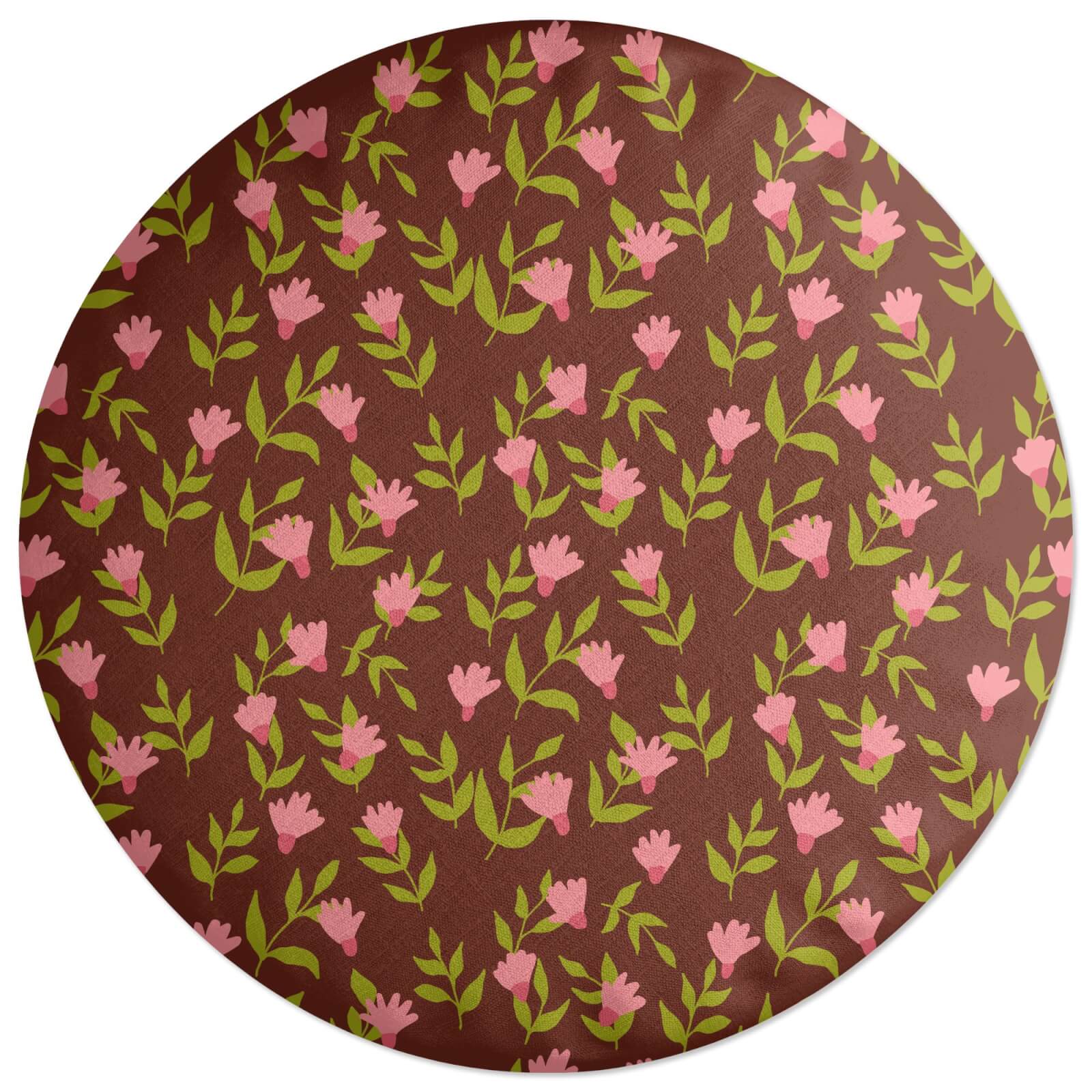 Retro Dianthus Round Cushion