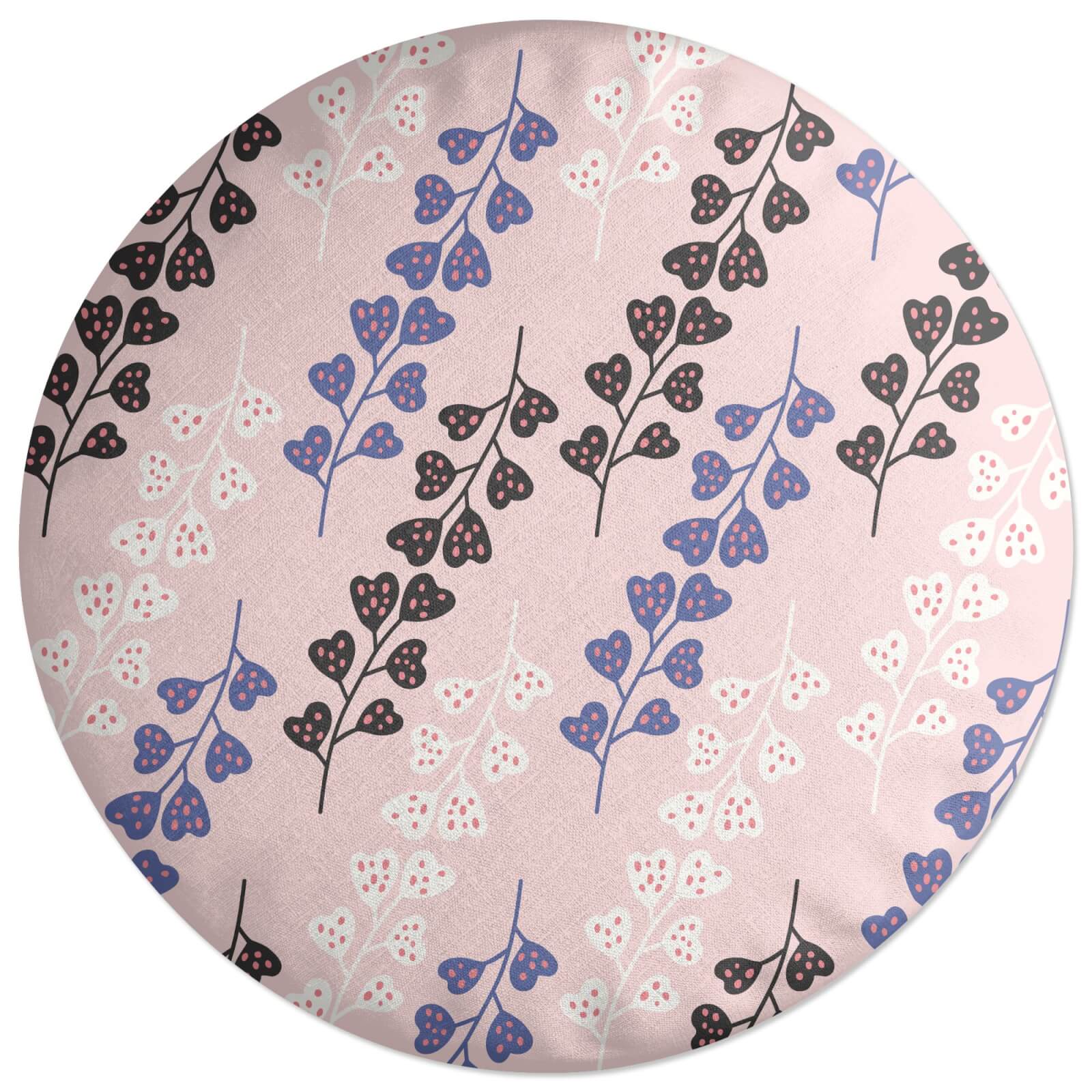 Pressed Flowes Round Cushion