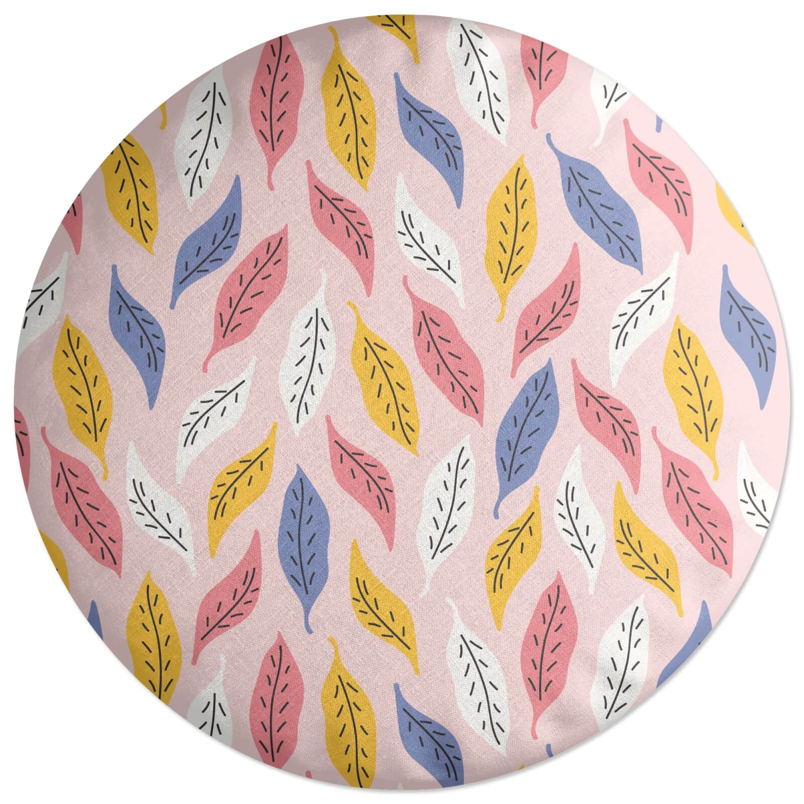 Retro Multi Leaves Round Cushion