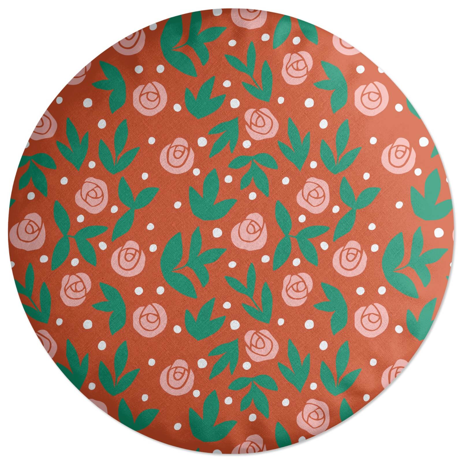 Rose Bush Round Cushion