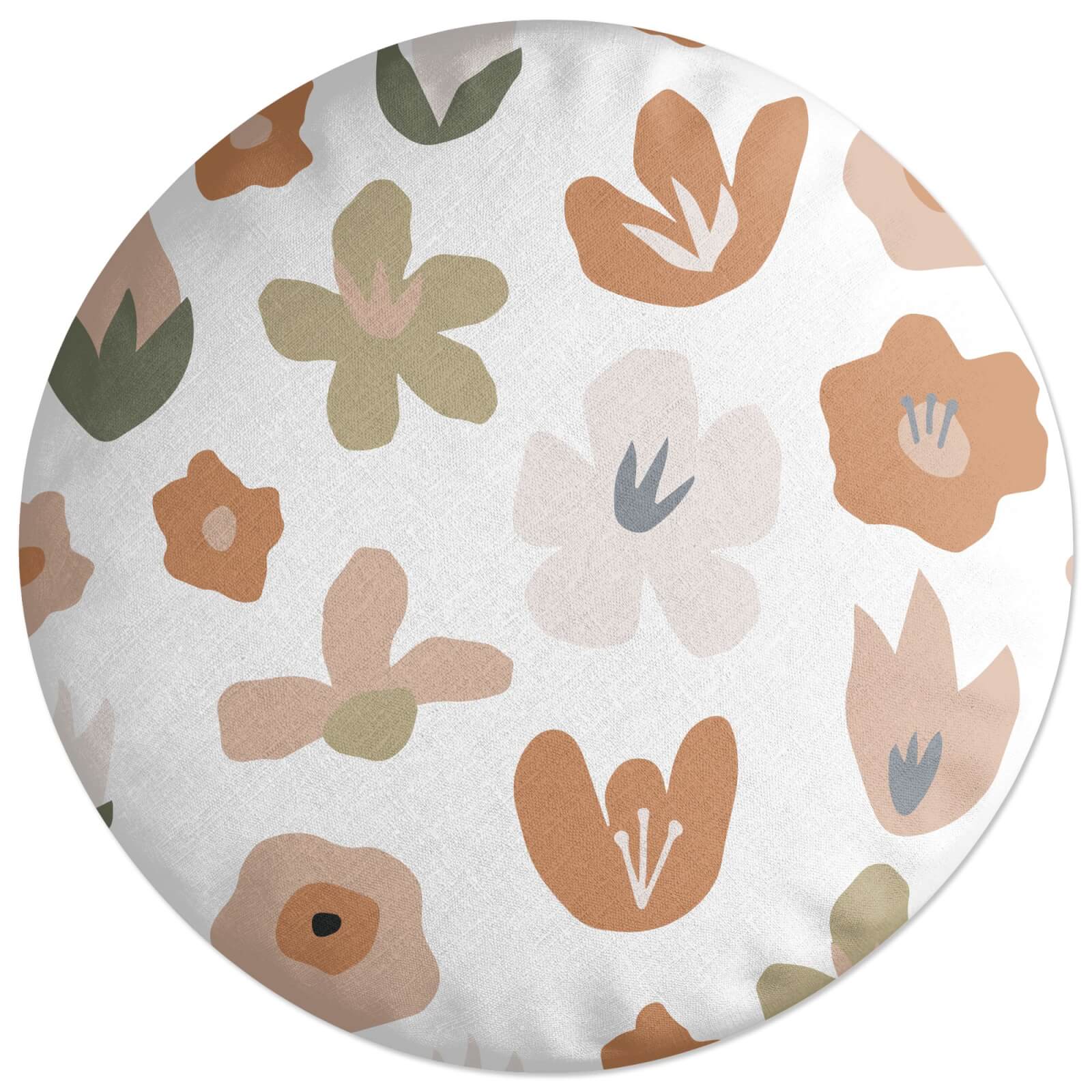 Flower Bed Round Cushion