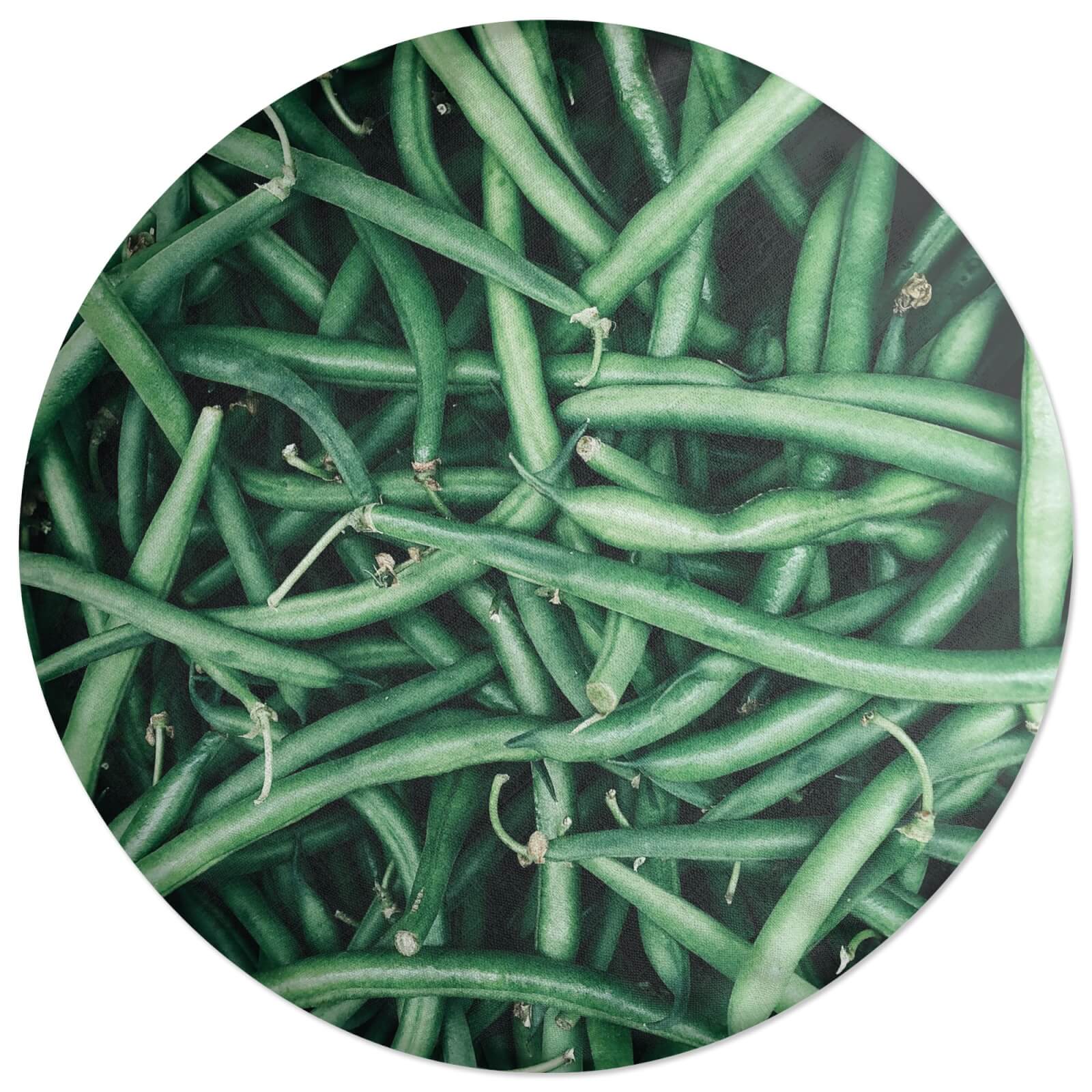 Green Beans Round Cushion