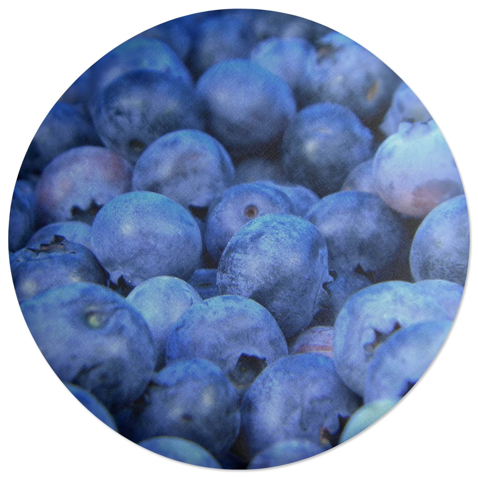 Blueberries Round Cushion