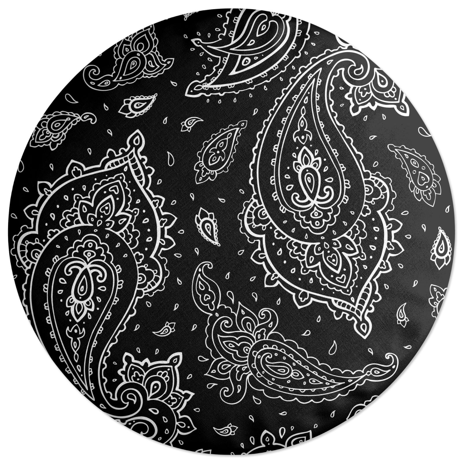 Large Overlapped Paisley Round Cushion