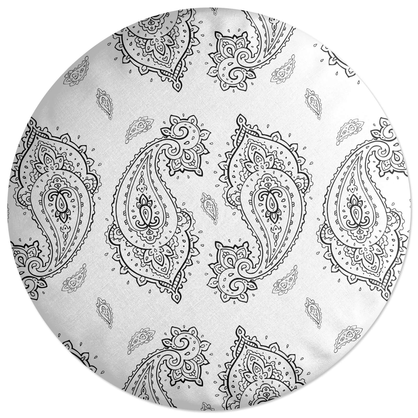 Overlapped Paisley Round Cushion