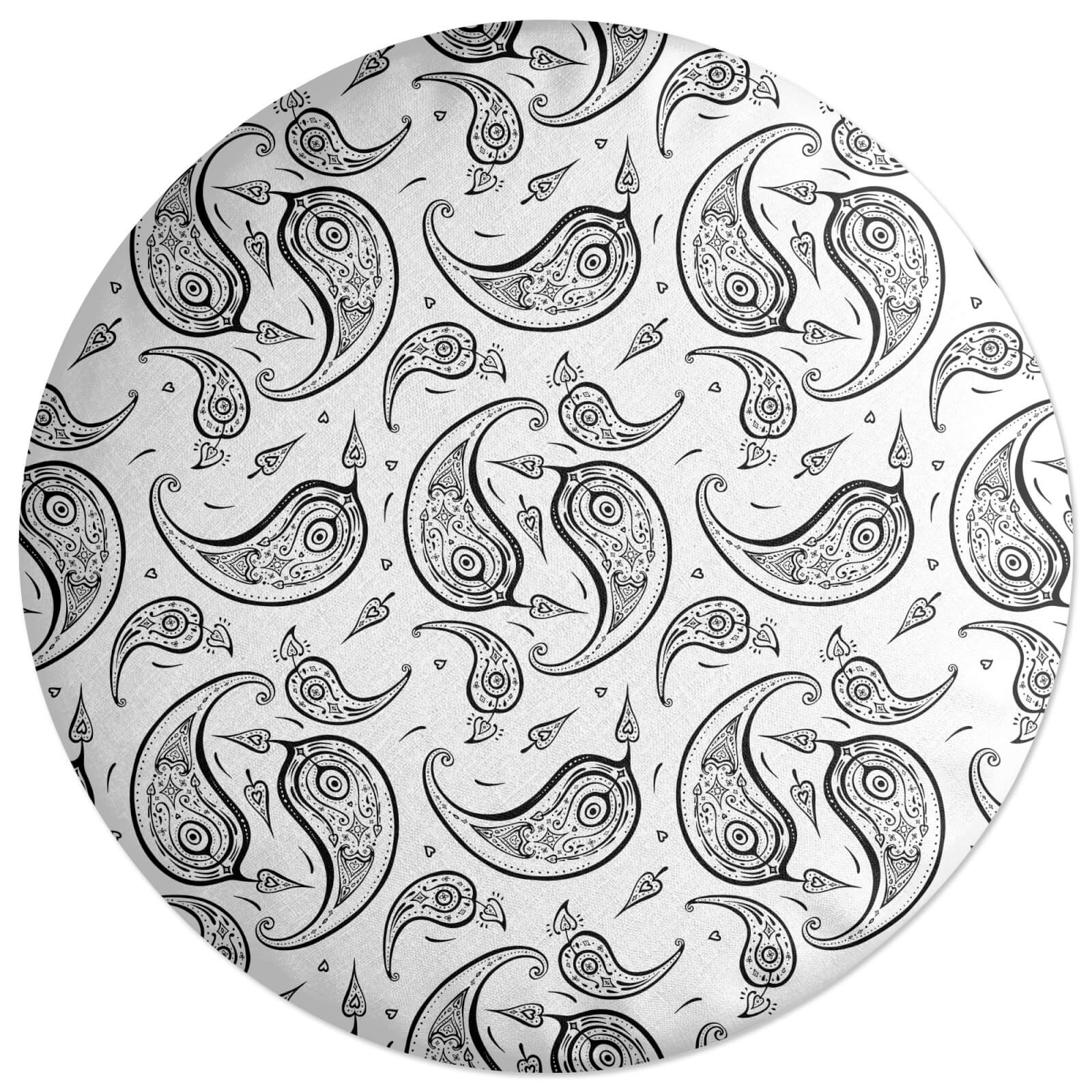 Tear Drop Paisley Round Cushion