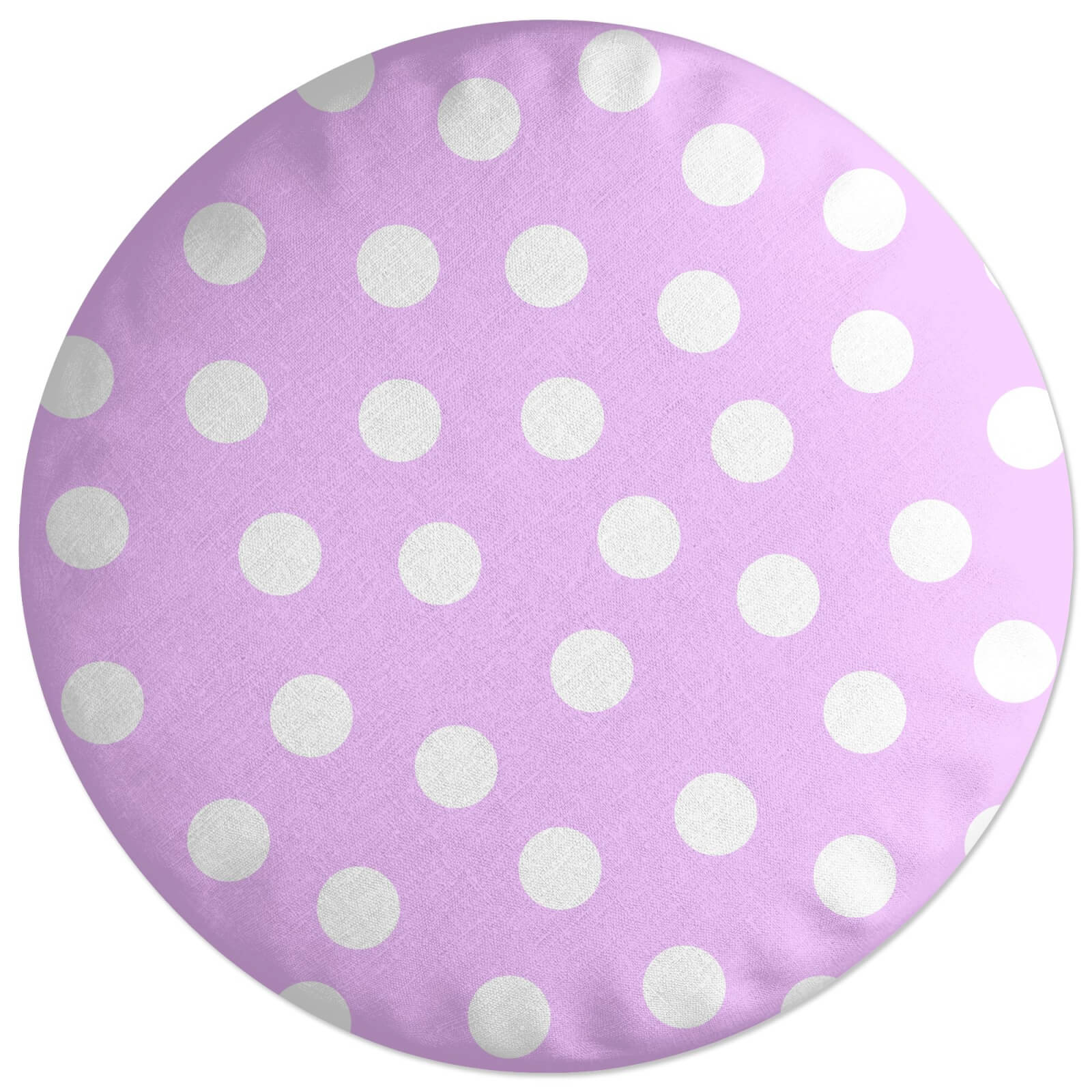 Light Pink Polka Dots Round Cushion