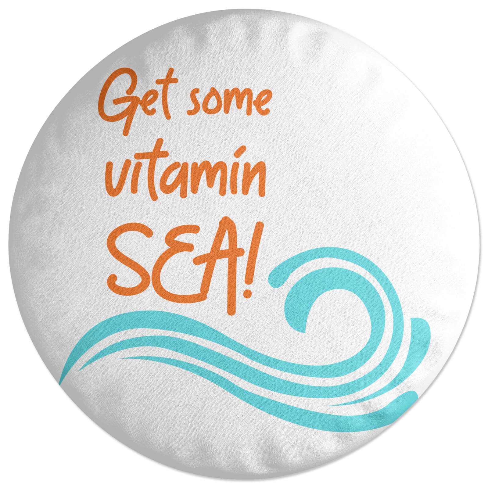 Get Some Vitamin Sea! Round Cushion
