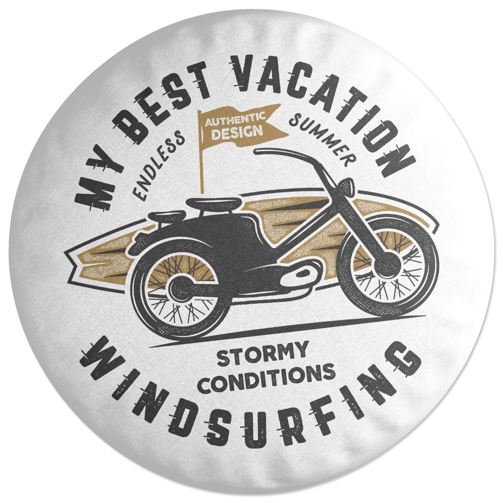 My Best Vacation Round Cushion