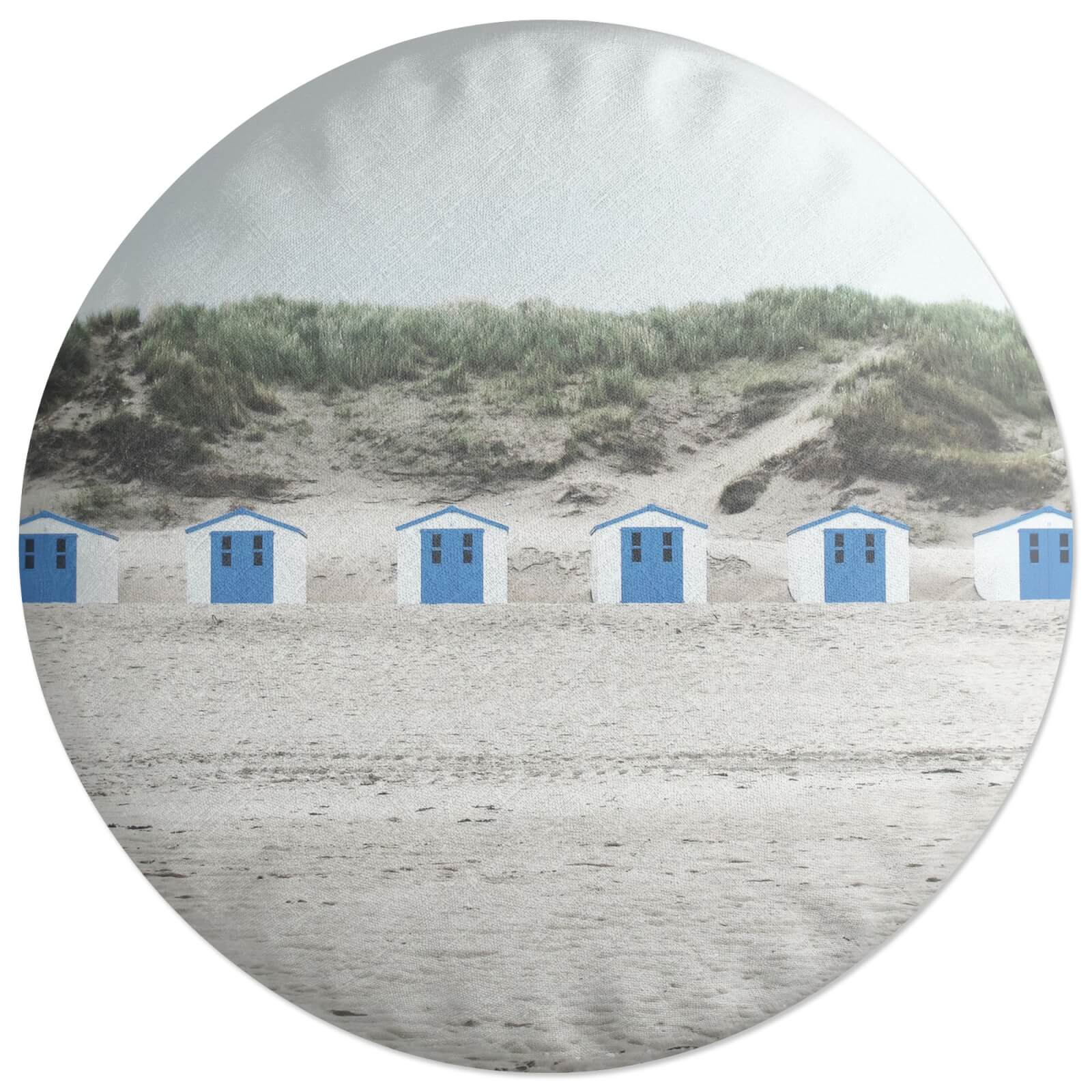 Beach Huts Round Cushion