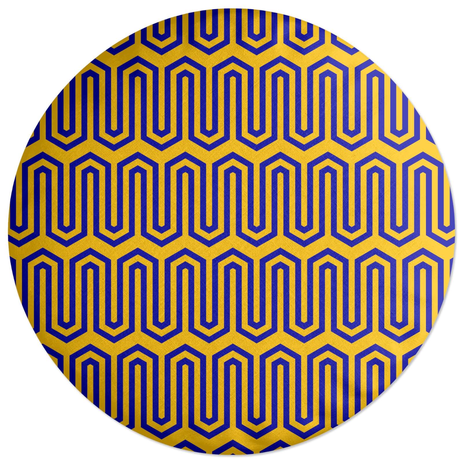 African Inspired Line Pattern Round Cushion
