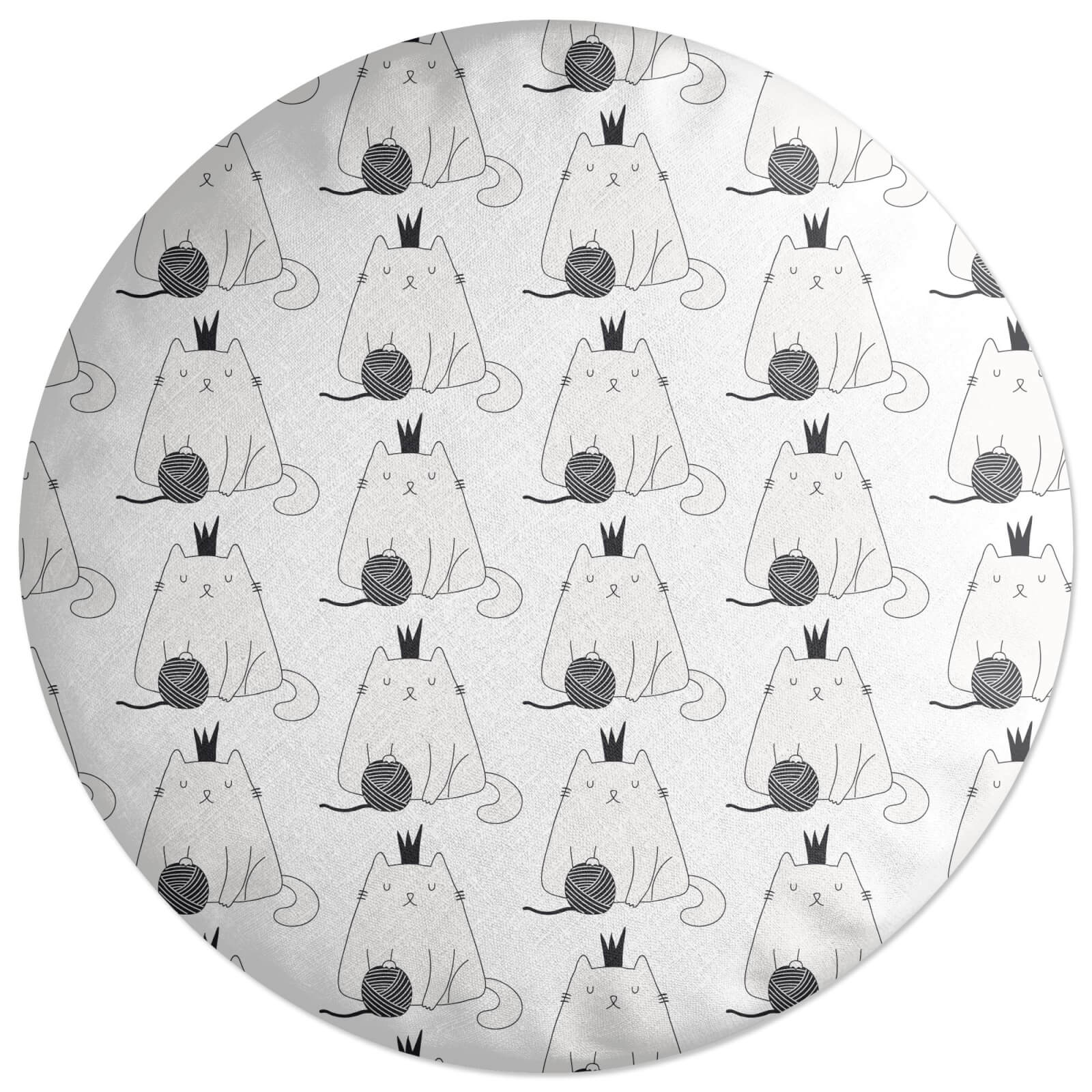 Cat And Wool Round Cushion