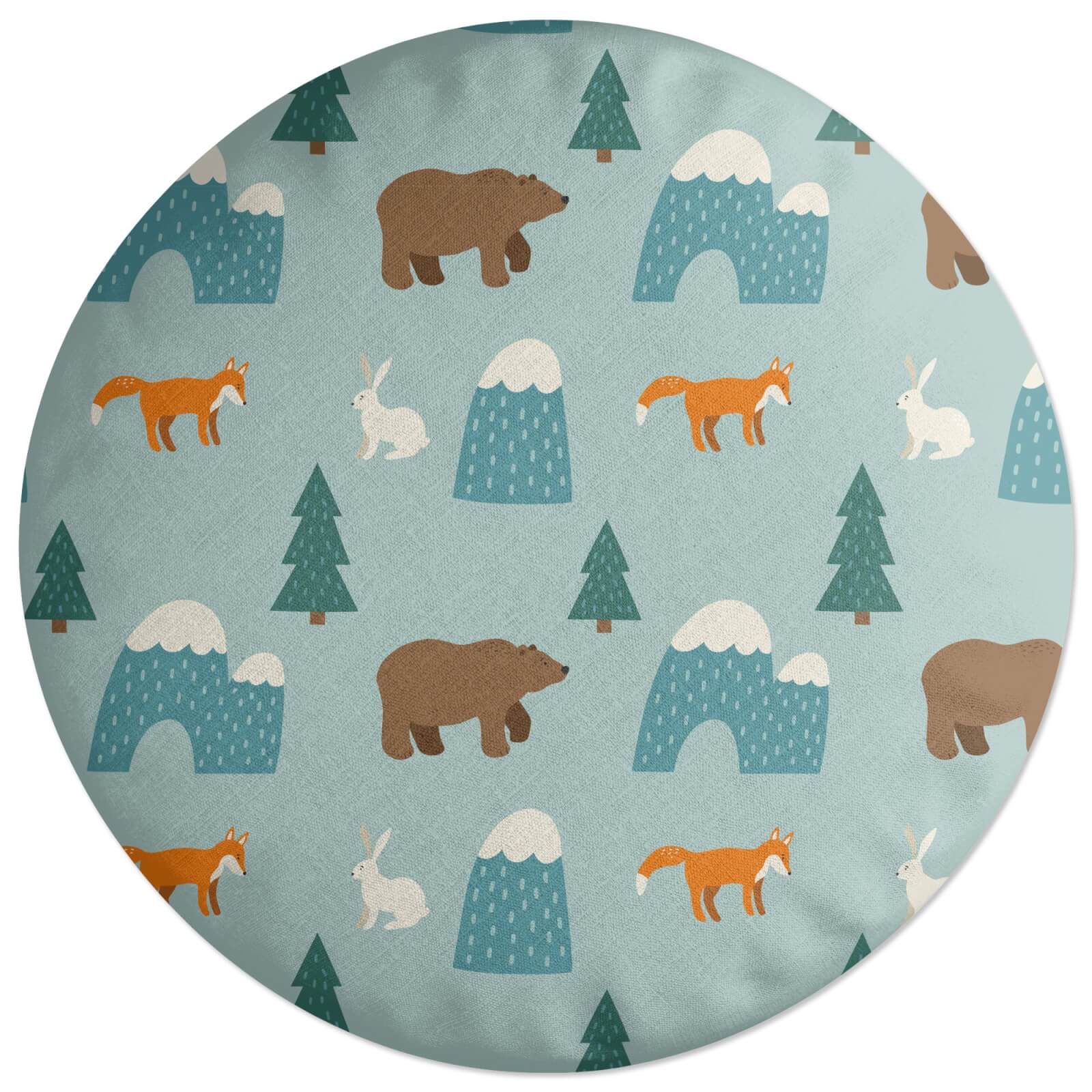 Forest Animals Round Cushion