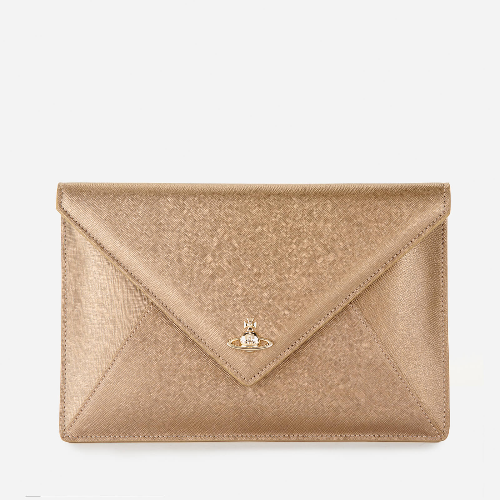 Vivienne Westwood Women's Victoria Envelope Clutch Bag - Gold